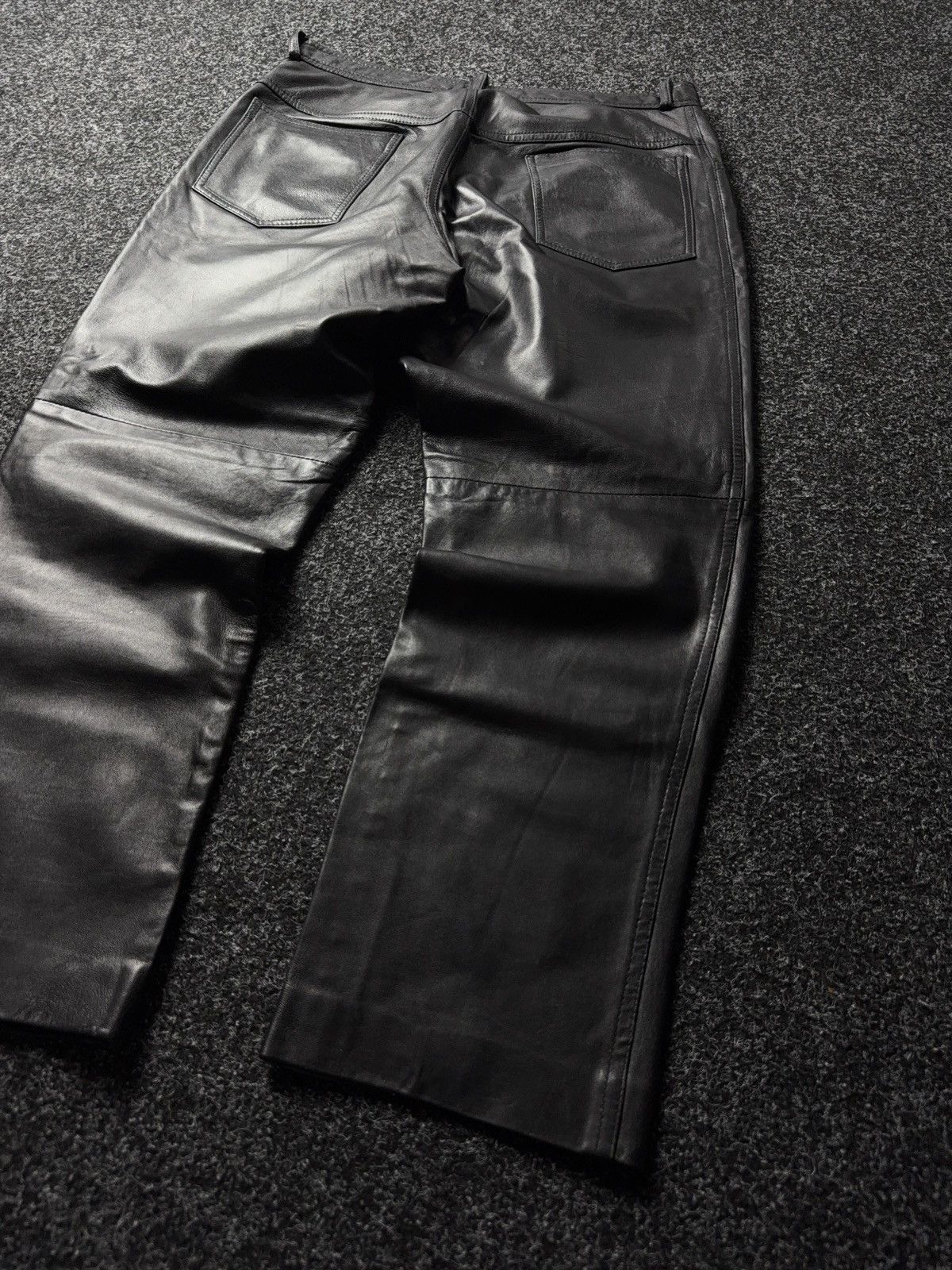 Leather Y2K Vintage Leather Pants Opium Style Alt Biker USA Rare Size US 34 / EU 50 - 14 Thumbnail