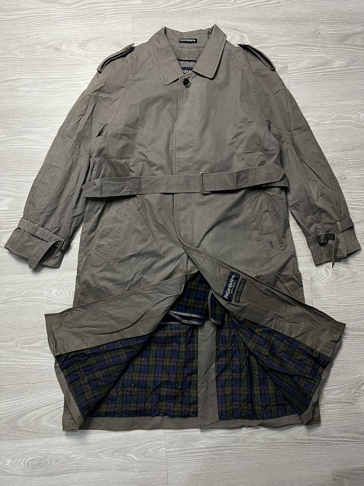Vintage × Yves Saint Laurent Vintage YSL Diffusion Hommes Long Coat Size US L / EU 52-54 / 3 - 1 Thumbnail