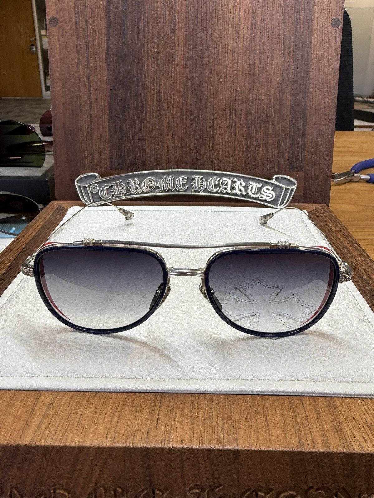 Chrome Hearts Chrome Hearts Whisker Biscuit Sunglasses Size ONE SIZE - 3 Thumbnail