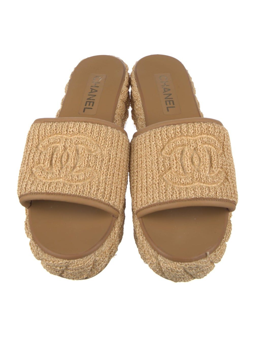 Chanel os11x0426 Interlocking CC Logo Espadrilles in Ecru Size US 8 / IT 38 - 4 Thumbnail
