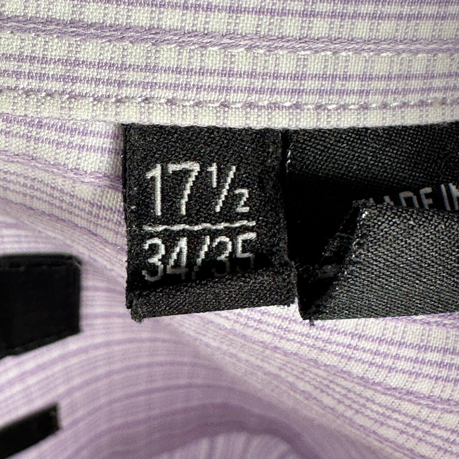 Hugo Boss Hugo Boss Enzo Dress Shirt 17.5 34/35 Lavender White Button Size US XL / EU 56 / 4 - 9 Thumbnail