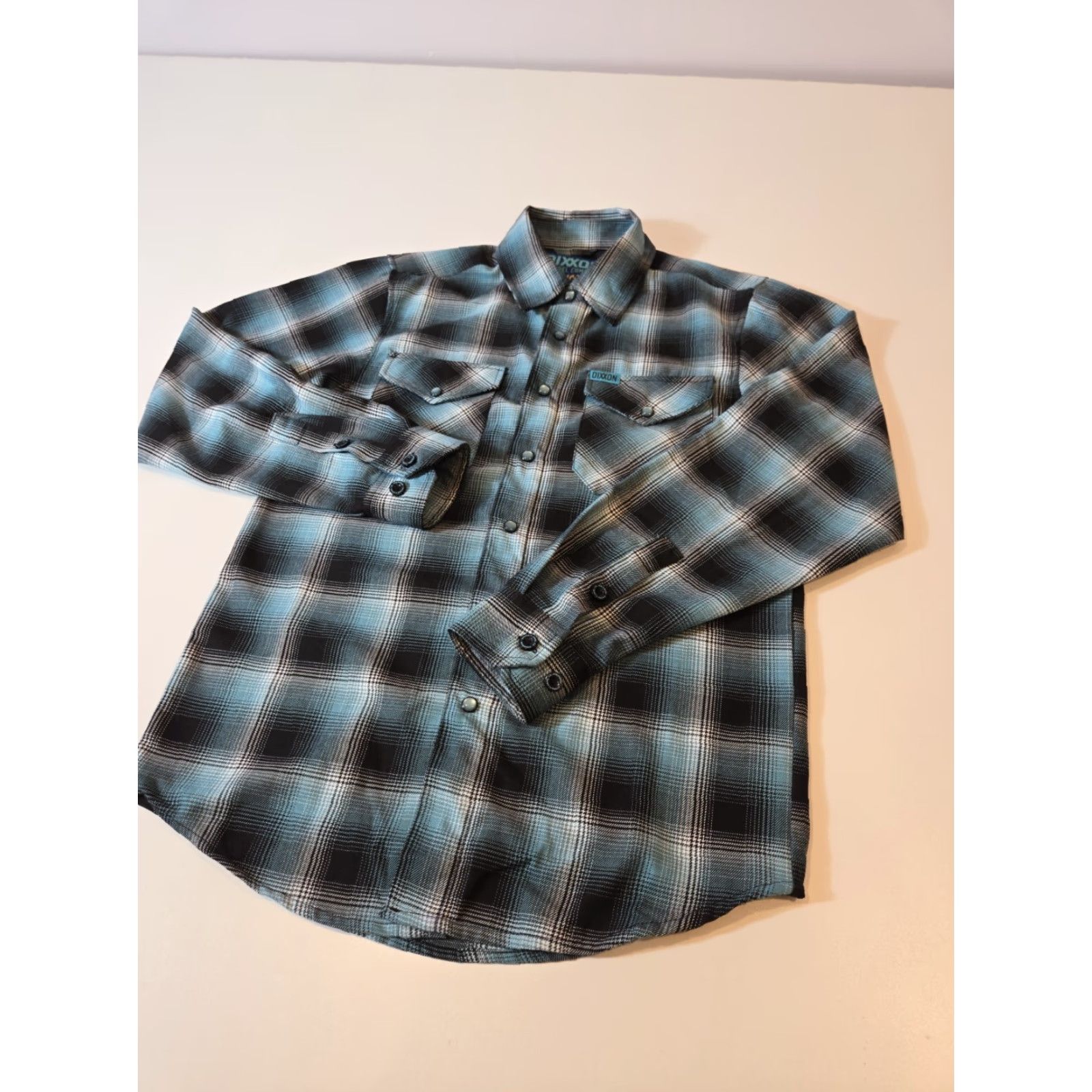 Vintage Dixxon Mens Button-Up Shirt Plaid Blue XS Flannel Long Sleeve Snap Pocket Collared Size US XS / EU 42 / 0 - 3 Thumbnail