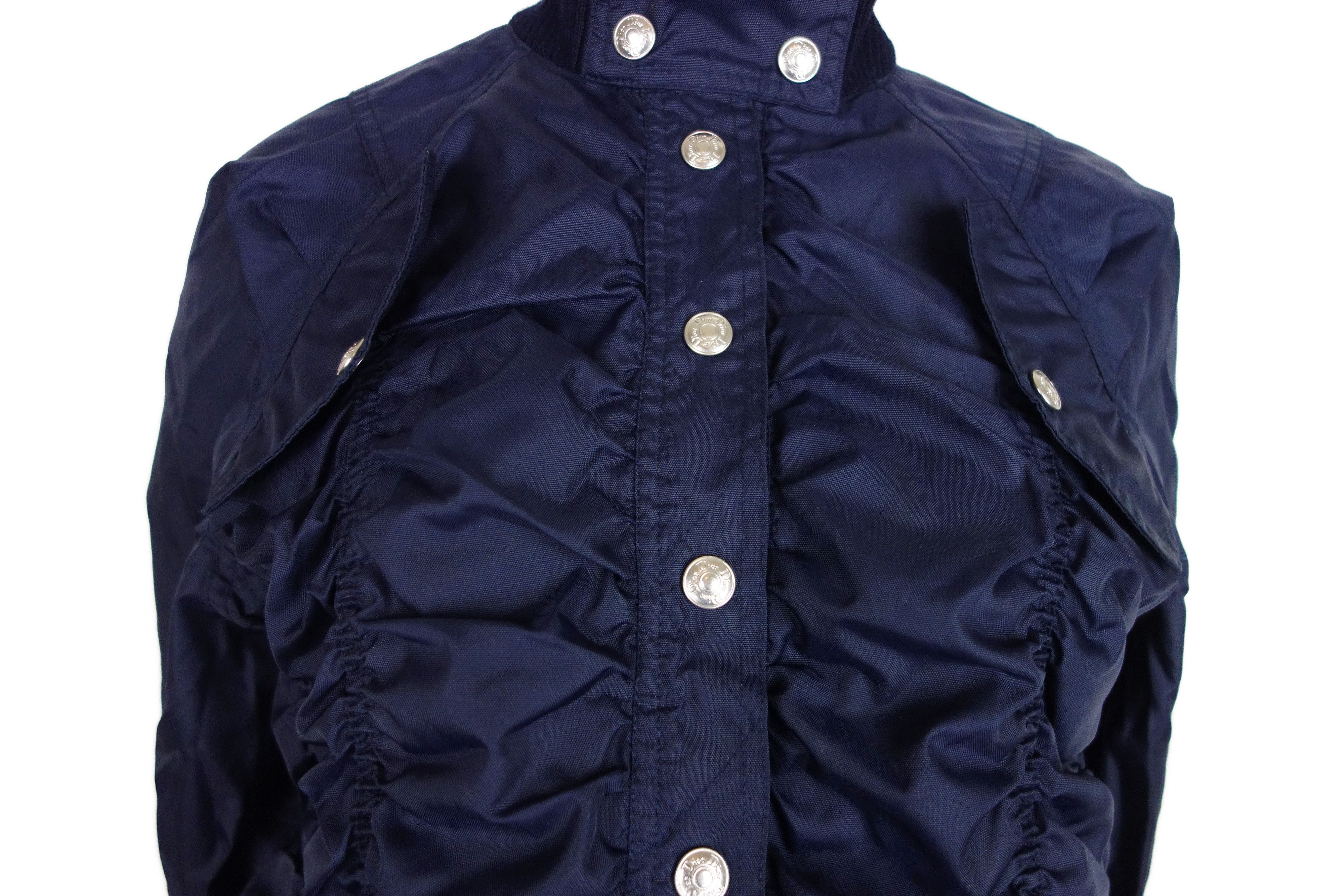 Dior Christian Dior Boutique Navy Blue Bomber Jacket 2004 Size S / US 4 / IT 40 - 2 Thumbnail