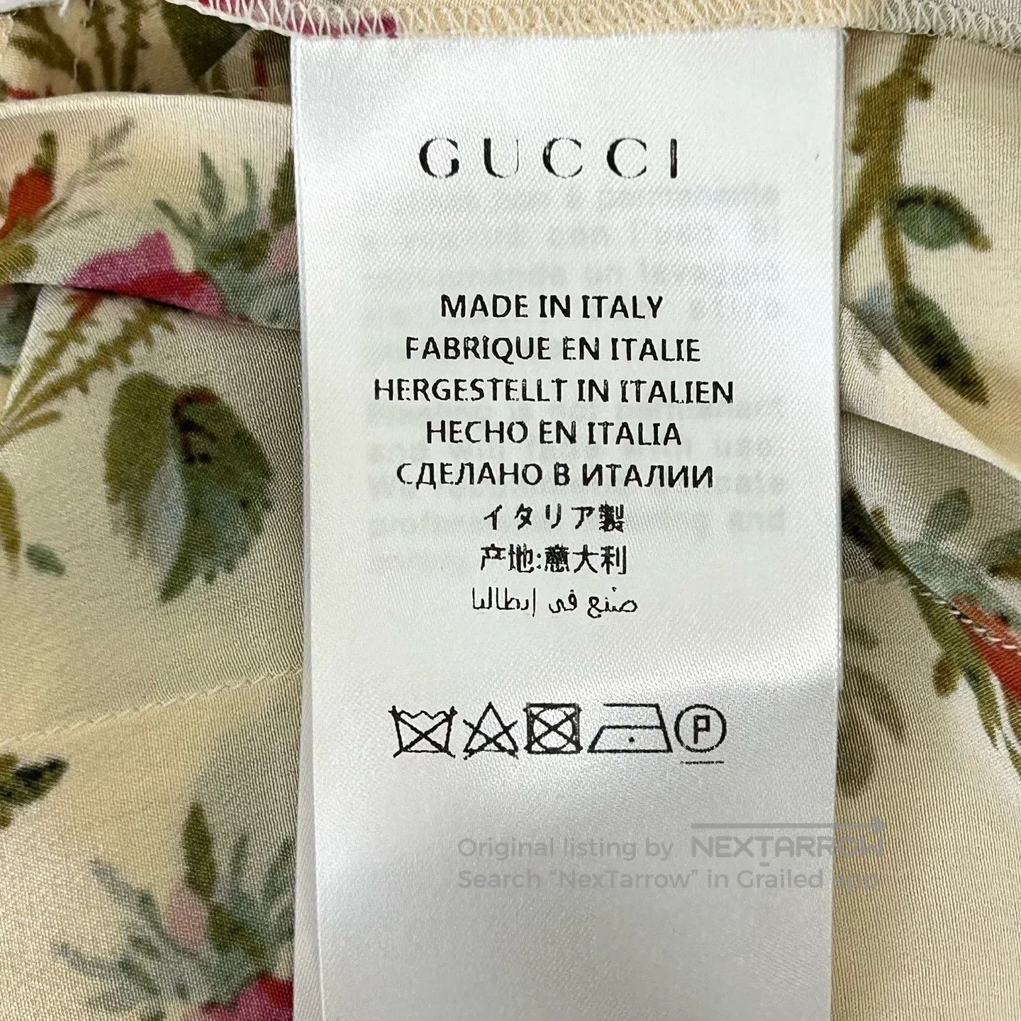 Gucci Guicci Sand Beach Resort Style Floral Pattern Half-Length Size 37" - 4 Thumbnail