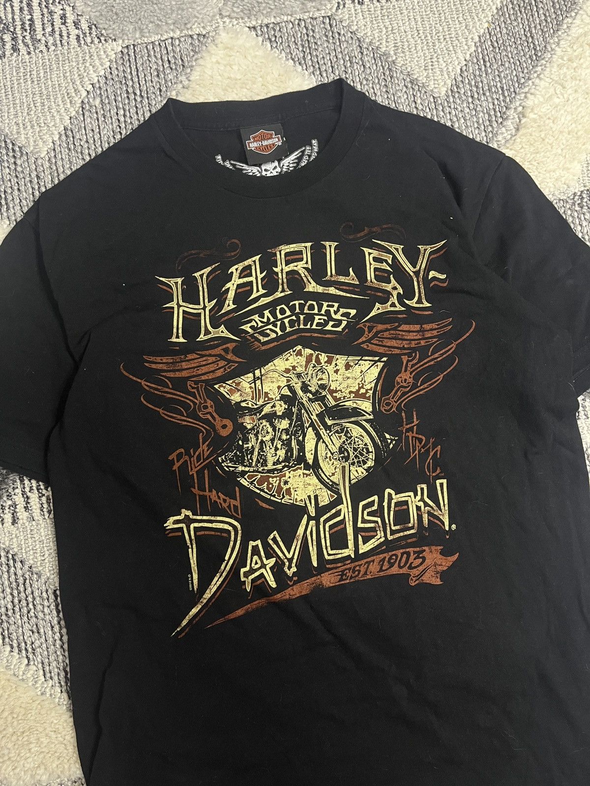 Harley Davidson × Vintage HARLEY DAVIDSON VINTAGE SWITZERLAND MOTOR T SHIRT Size US M / EU 48-50 / 2 - 2 Thumbnail