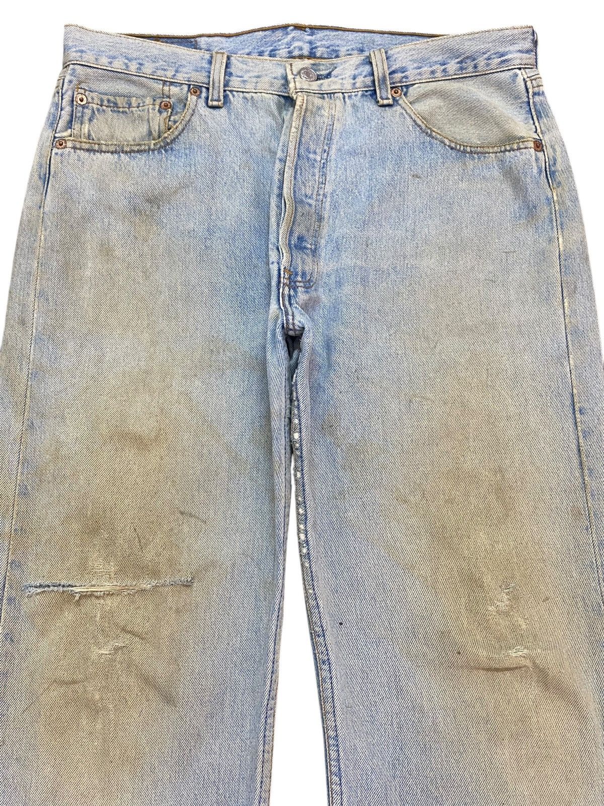 Levi's Vintage Clothing Vintage levis 501 90’s Grunge Distressed Loose Jeans Size US 34 / EU 50 - 3 Thumbnail