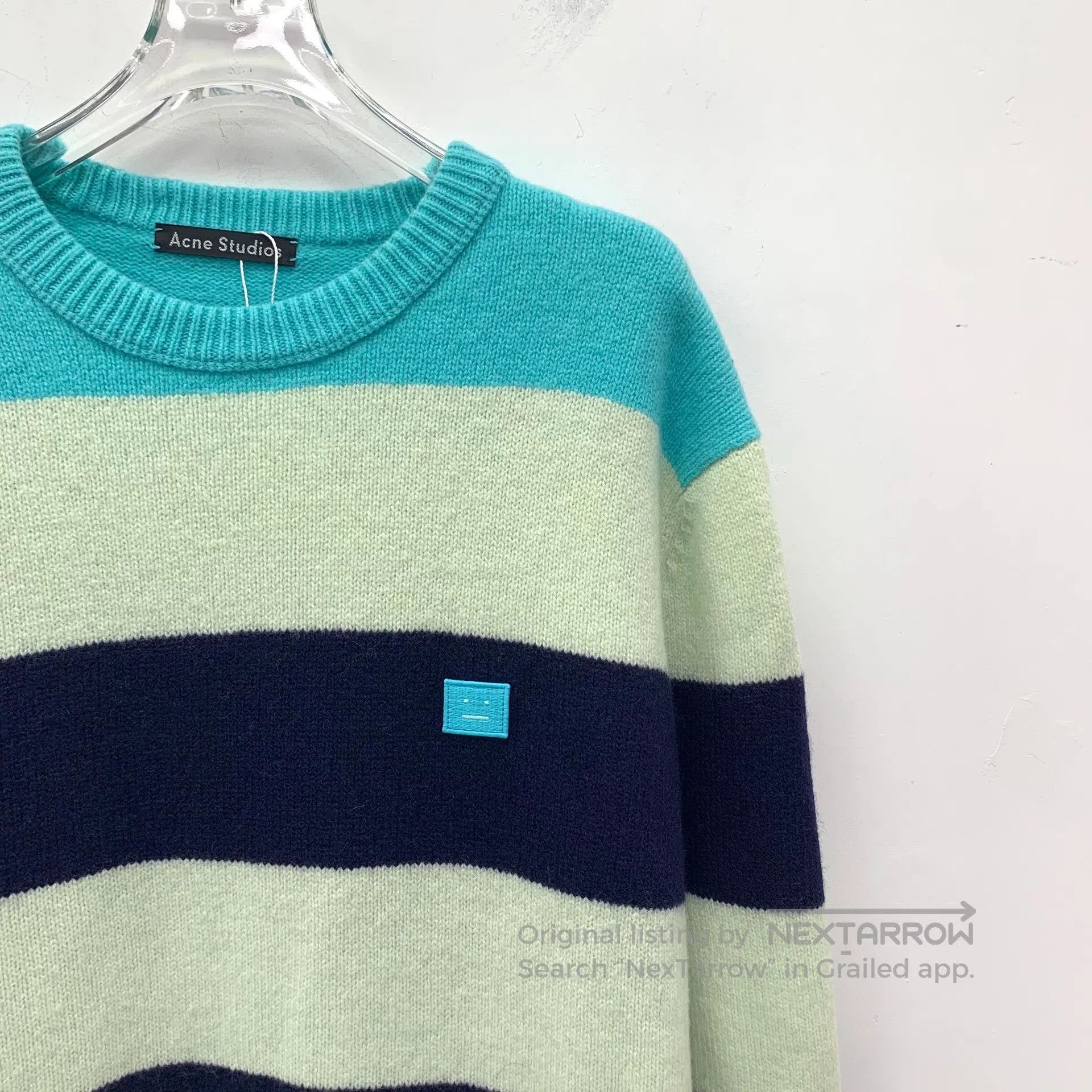 Acne Studios Acne Studios Color Block Stripe Smile Embroidered Merino W Size S / US 4 / IT 40 - 3 Thumbnail