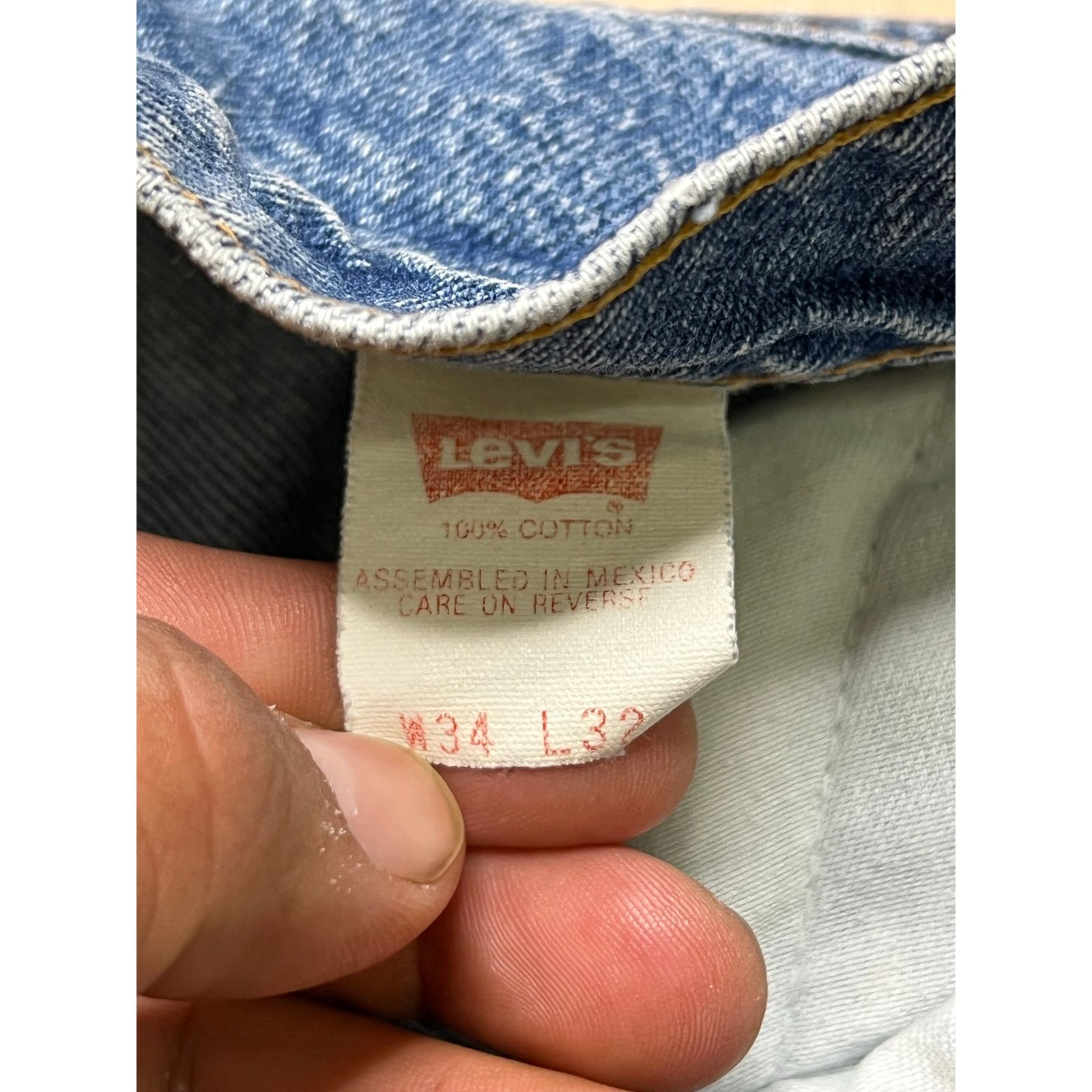 Levi's Vintage Levi’s 505 90s Jeans 32x30 Orange Tab Made Mexico Size US 34 / EU 50 - 4 Thumbnail