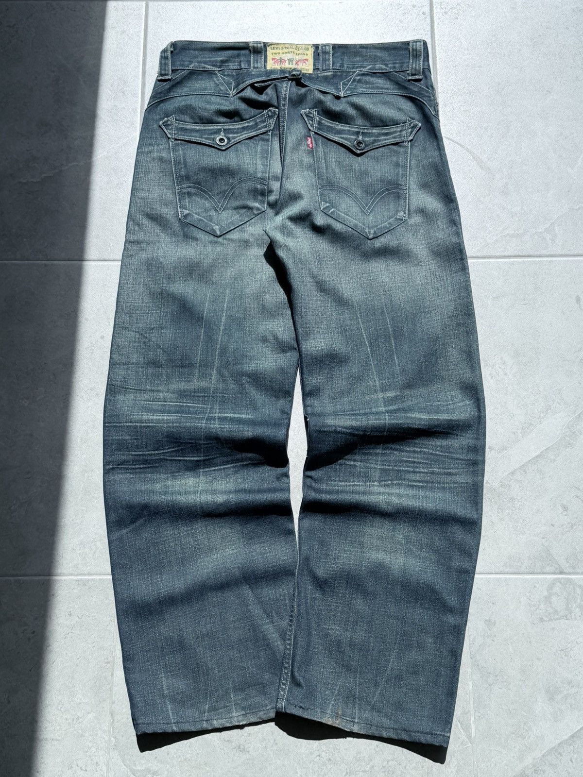 Levi's Vintage Levis Engineered Buckel Back Washed Denim Jeans Size US 34 / EU 50 - 1 Thumbnail