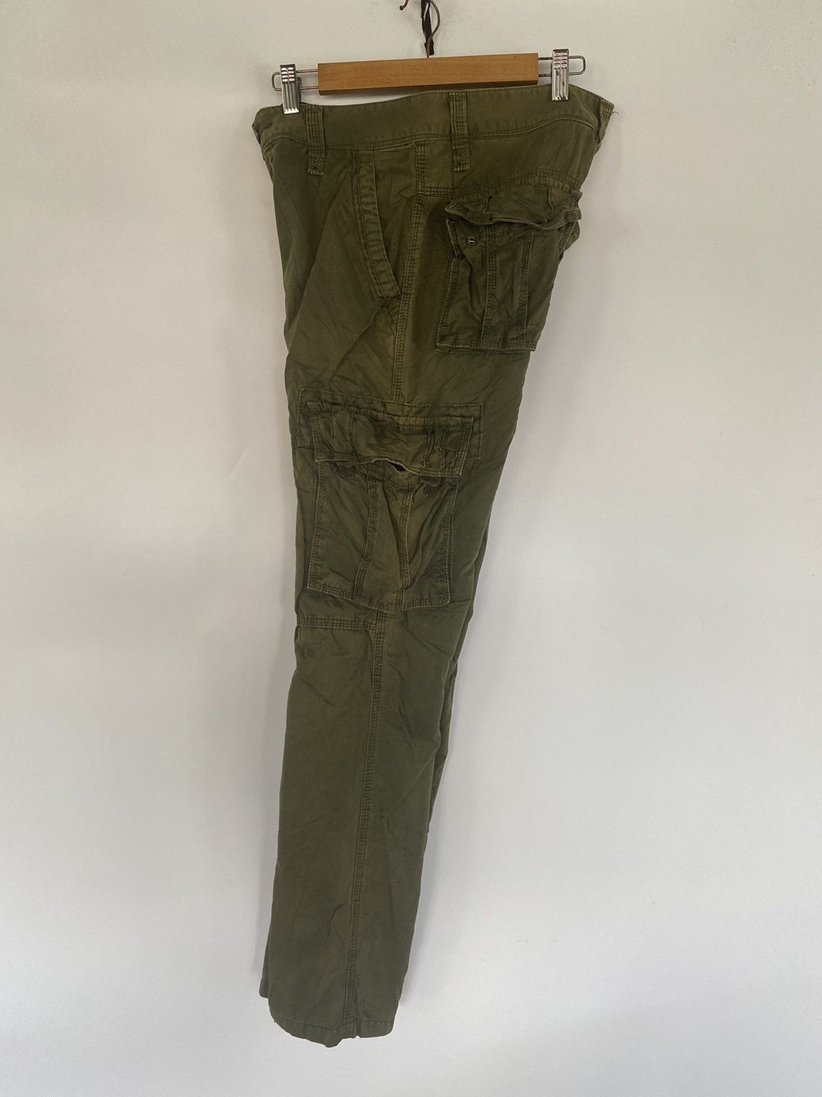 Japanese Brand FUHAO Cargo Multiple Pocket Green Army Pants Size US 30 / EU 46 - 3 Thumbnail