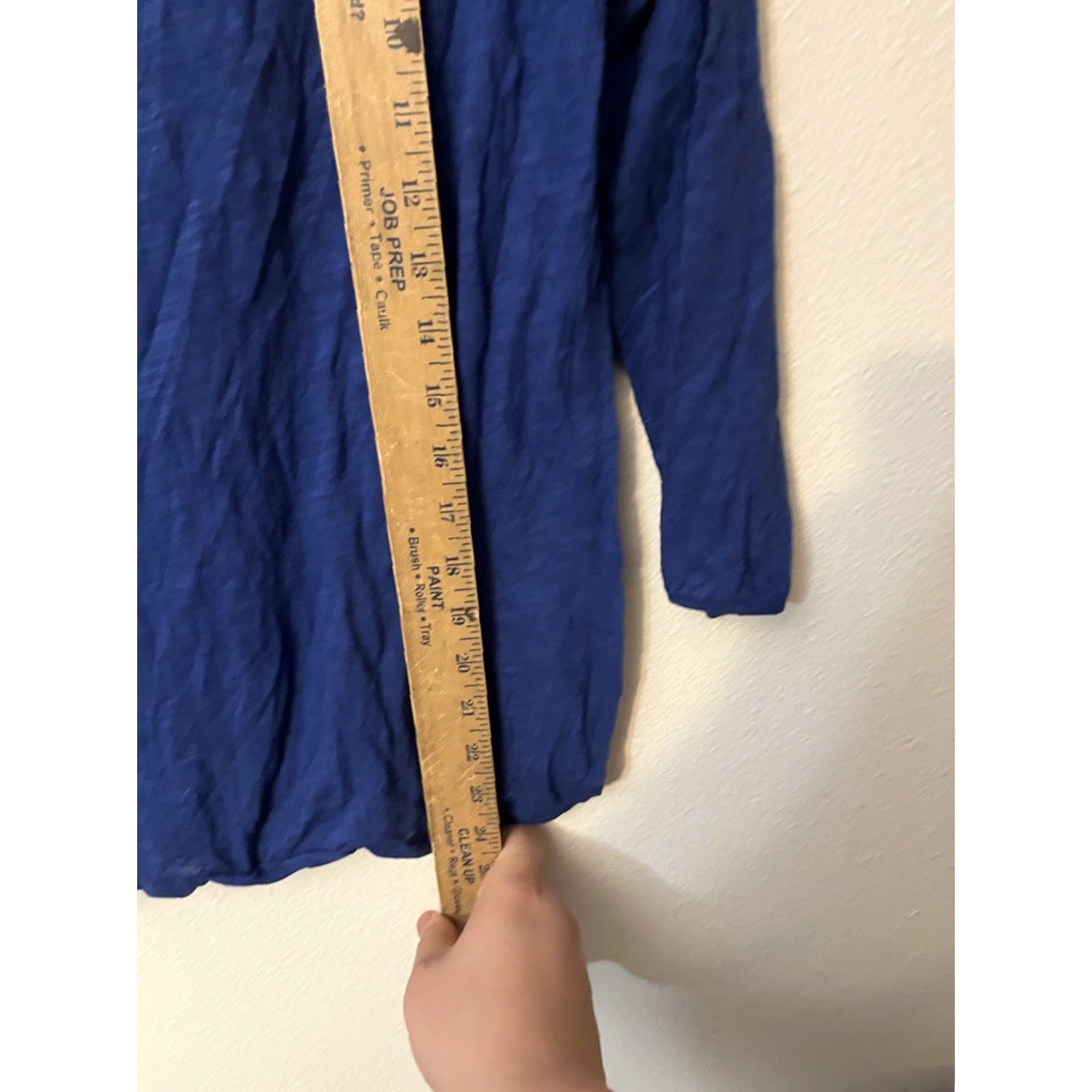 Lucky Brand VINTAGE Lucky Brand Women's Button-Up Shirt Casual S Blue Collarless Round Neck 3/4 Sleeve Size S / US 4 / IT 40 - 4 Thumbnail