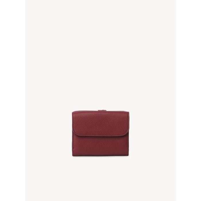 Chloe o1loc1c1024 Size: OS / Alphabet Small Trifold in Deep Claret Size ONE SIZE - 2 Thumbnail