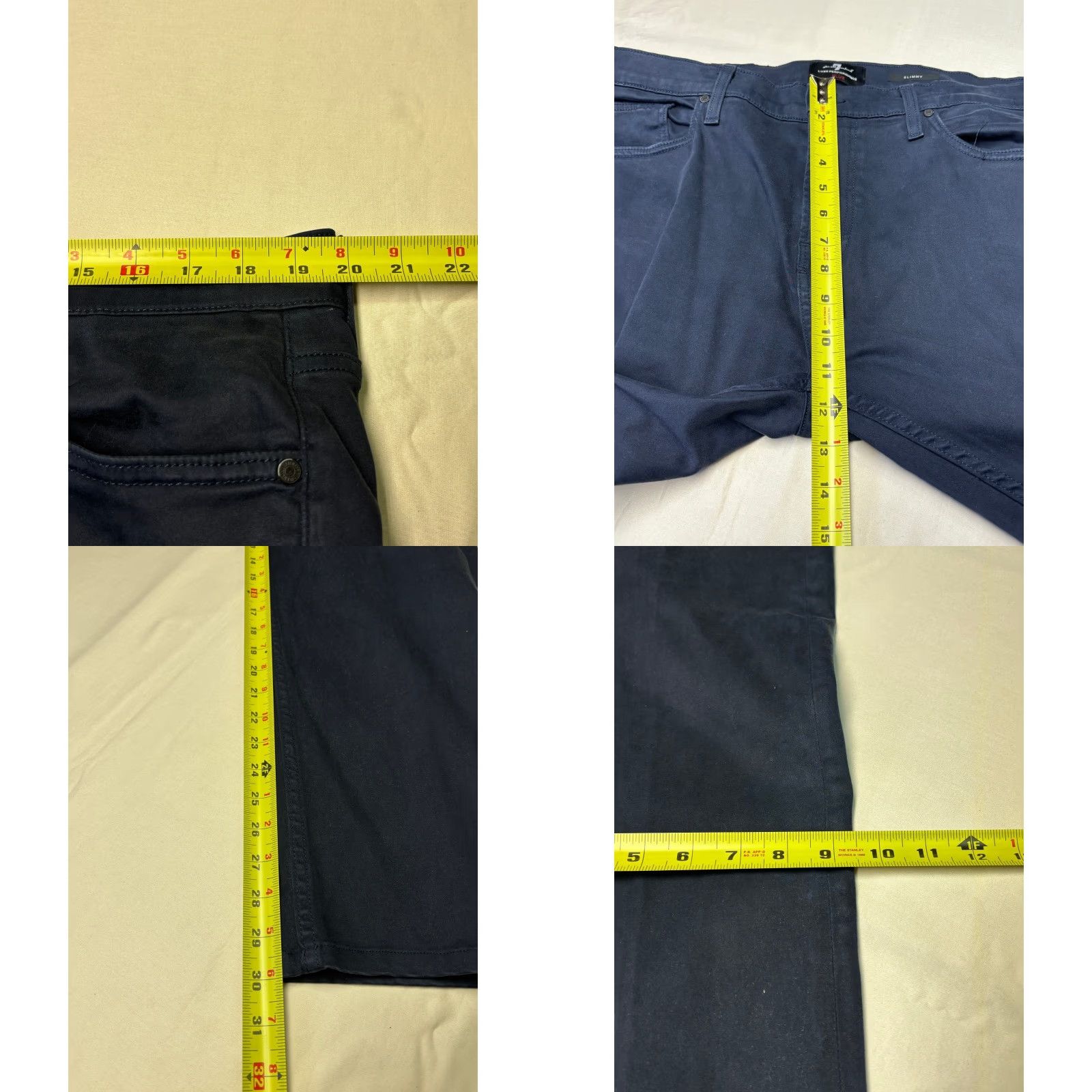7 For All Mankind 7 For All Mankind Luxe Performance Plus Slimmy Pants Navy Blue 38x30 Slim Straight Chino Mens Fashion Vintage N/A Size US 39 - 9 Thumbnail
