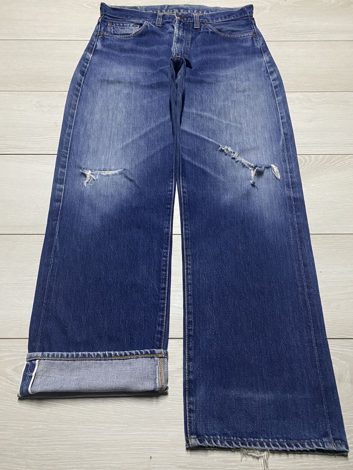 Levi's Levis Big E 551zxx 90s Vintage Zipper Baggy Jeans Size US 31 - 1 Thumbnail