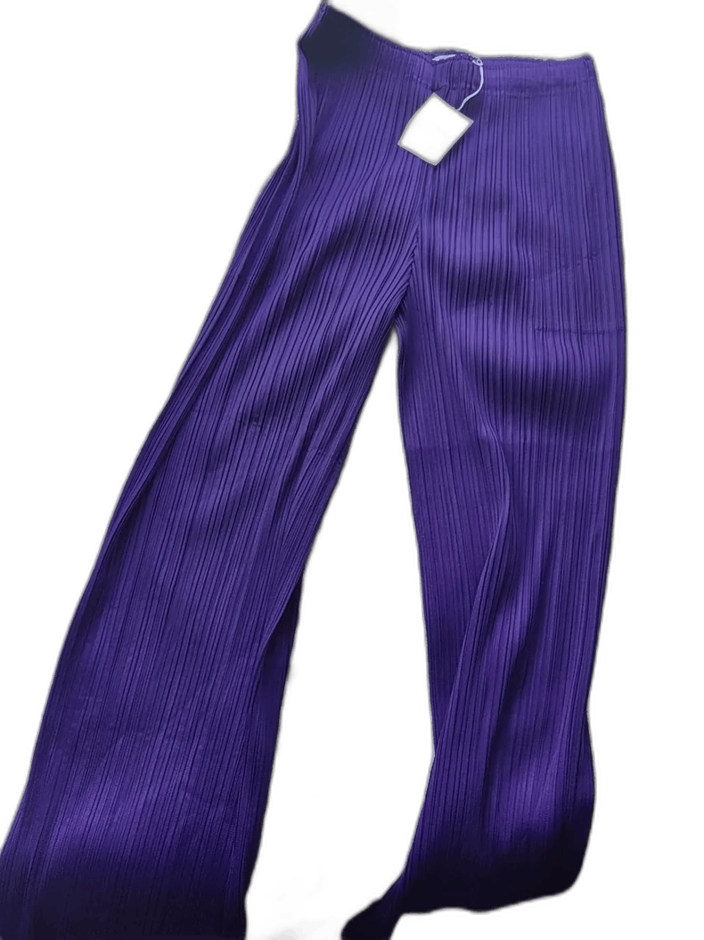 Issey Miyake Issey Miyake Pleated Purple Pants - dmc Size 28" / US 6 / IT 42 - 1 Thumbnail