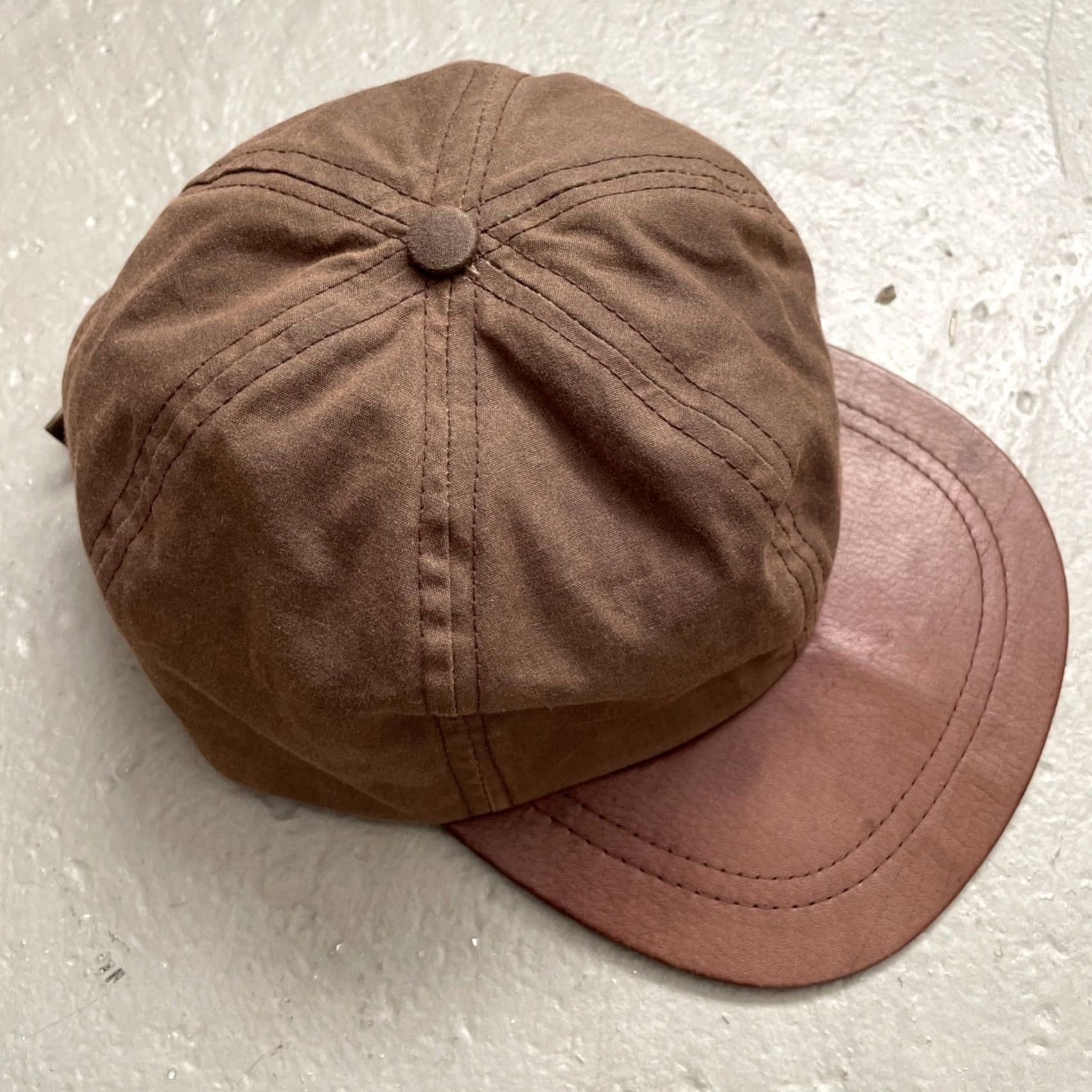 J.Crew Vintage J.Crew Waxed Cotton Suede Leather Brim Camp Cap Made In USA Outdoor Size ONE SIZE - 5 Thumbnail