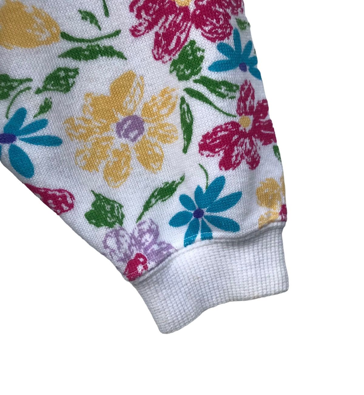 Japanese Brand Vintage Huitieme Overprinted Multicolour Floral Sweater Size M / US 6-8 / IT 42-44 - 7 Thumbnail