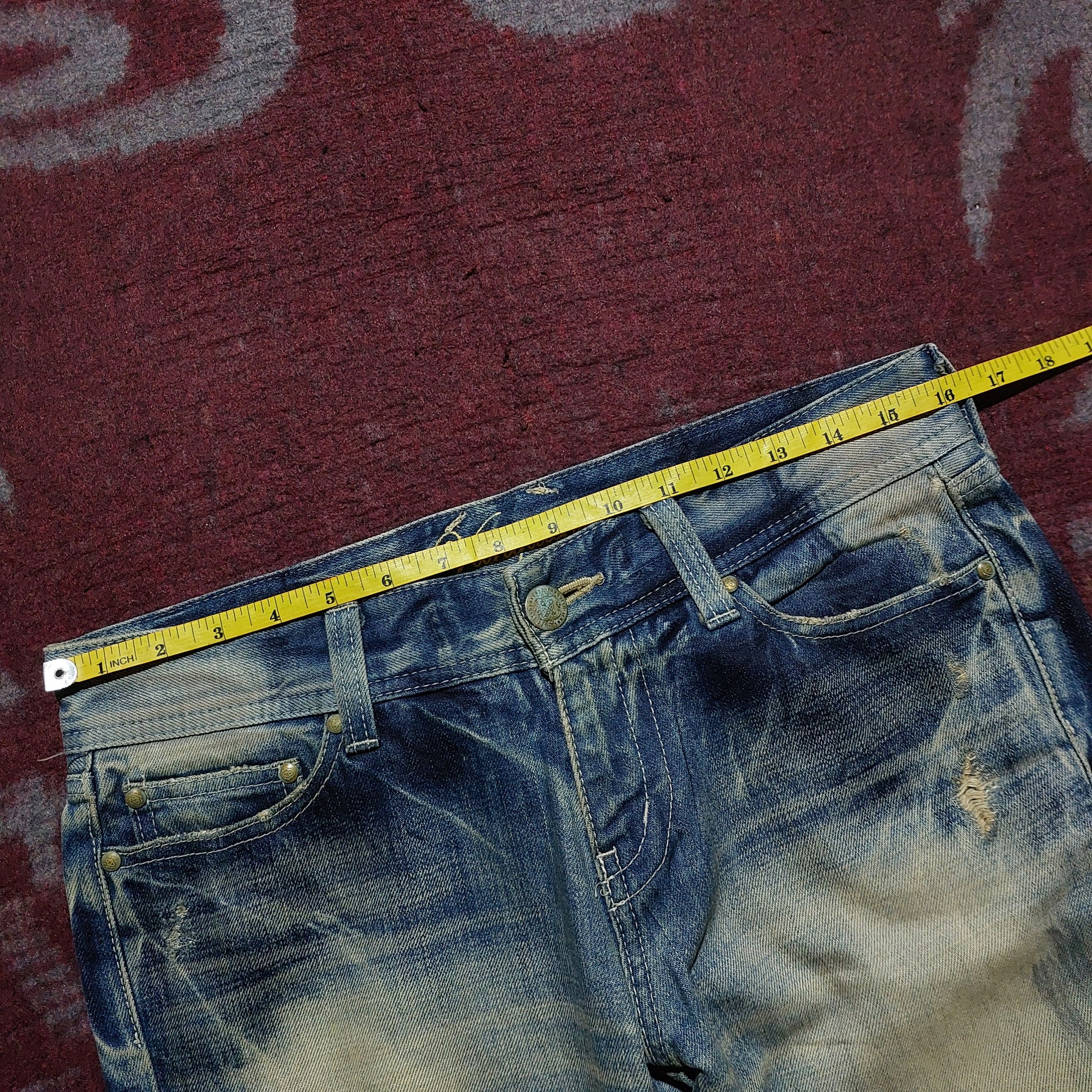 Vanquish Vanquish Gold japan Acid ripped Flared Jeans Size US 32 / EU 48 - 14 Thumbnail