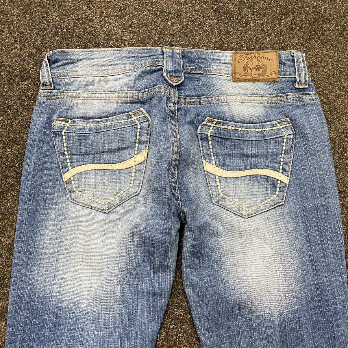 Vintage Y2K Vintage Flared Bootcut Jeans Sun Faded Skate Baggy Logo Size 32" / US 10 / IT 46 - 2 Thumbnail