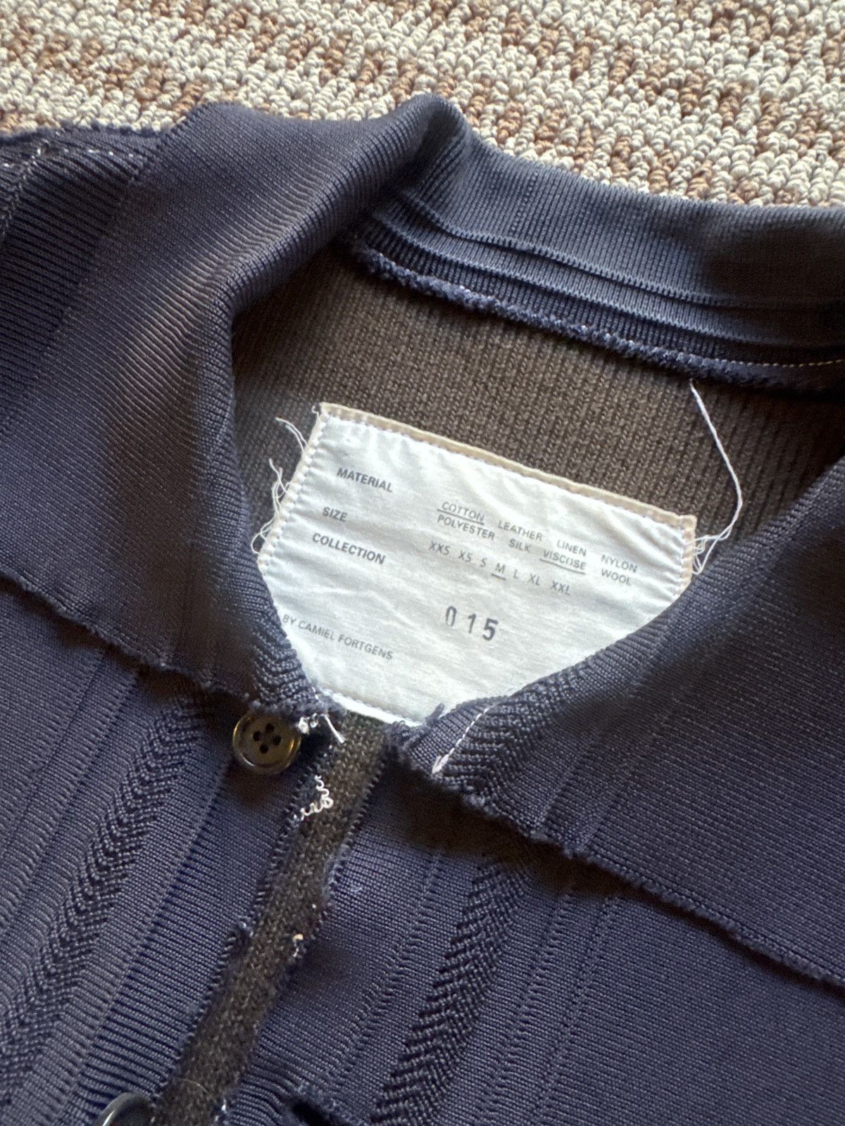 Camiel Fortgens Camiel Fortgens Navy and Brown Relief Polo Size US M / EU 48-50 / 2 - 2 Thumbnail