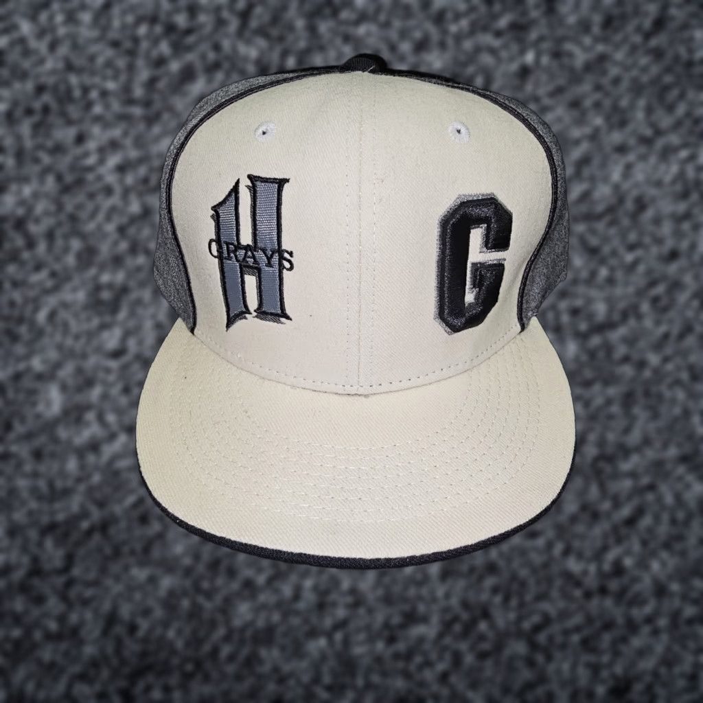 Vintage VINTAGE Headgear Homestead Grays Baseball Cap Hat Black Negro League 100% Wool Sz 8 Size ONE SIZE - 1 Thumbnail