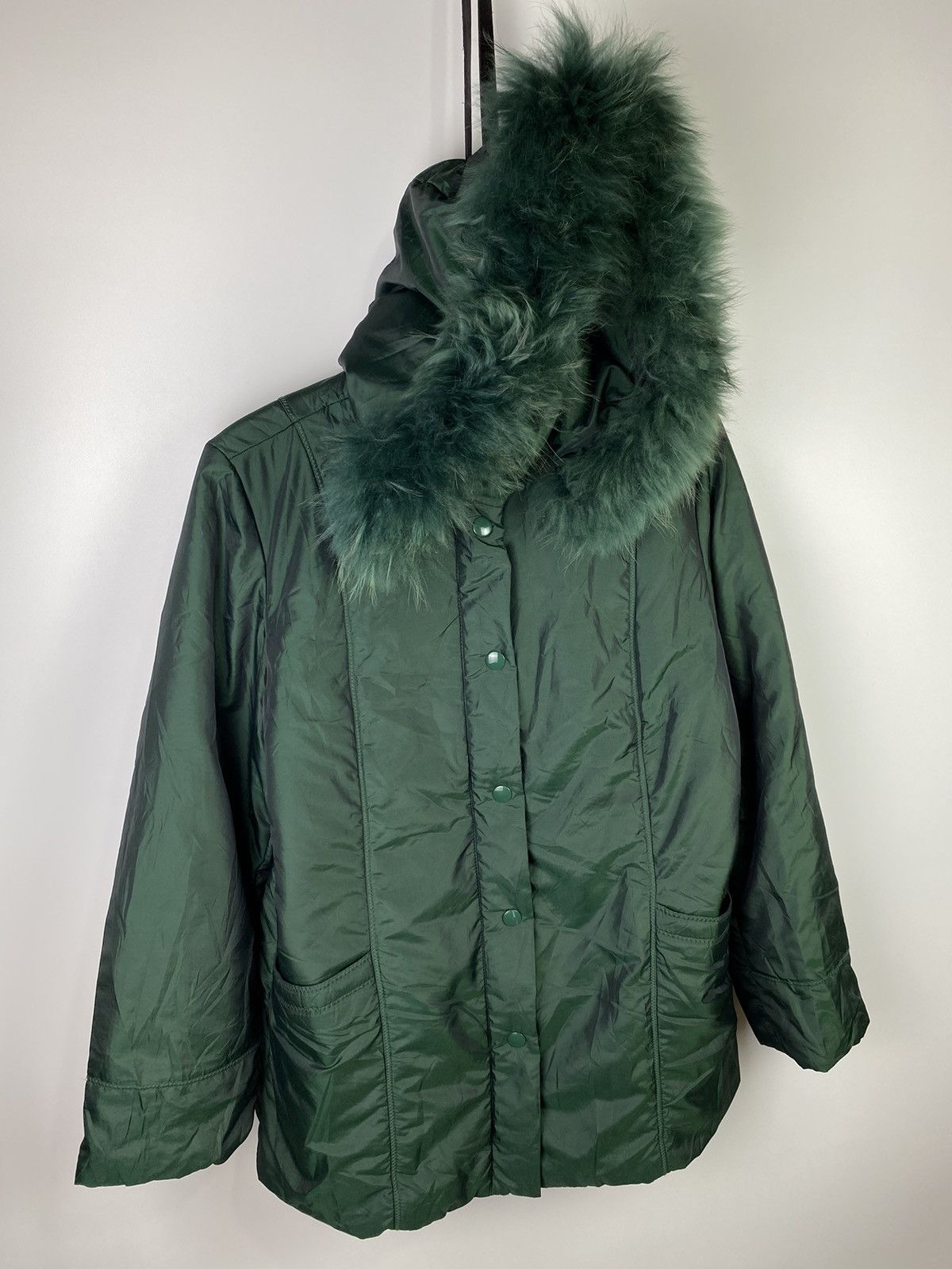 If Six Was Nine × Japanese Brand Down fur faux jacket emerald green ifsx style Size US L / EU 52-54 / 3 - 4 Thumbnail