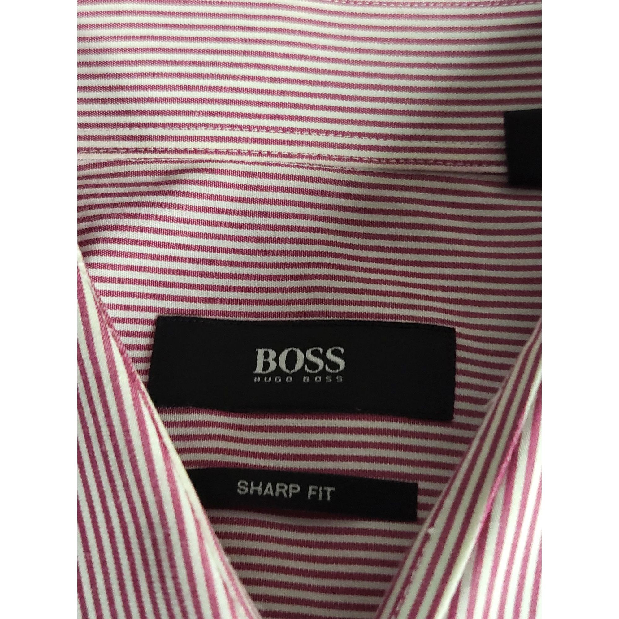 Hugo Boss Boss Hugo Boss Sharp Fit Shirt Men Sz M Striped Red Candy Ca Size US M / EU 48-50 / 2 - 6 Thumbnail