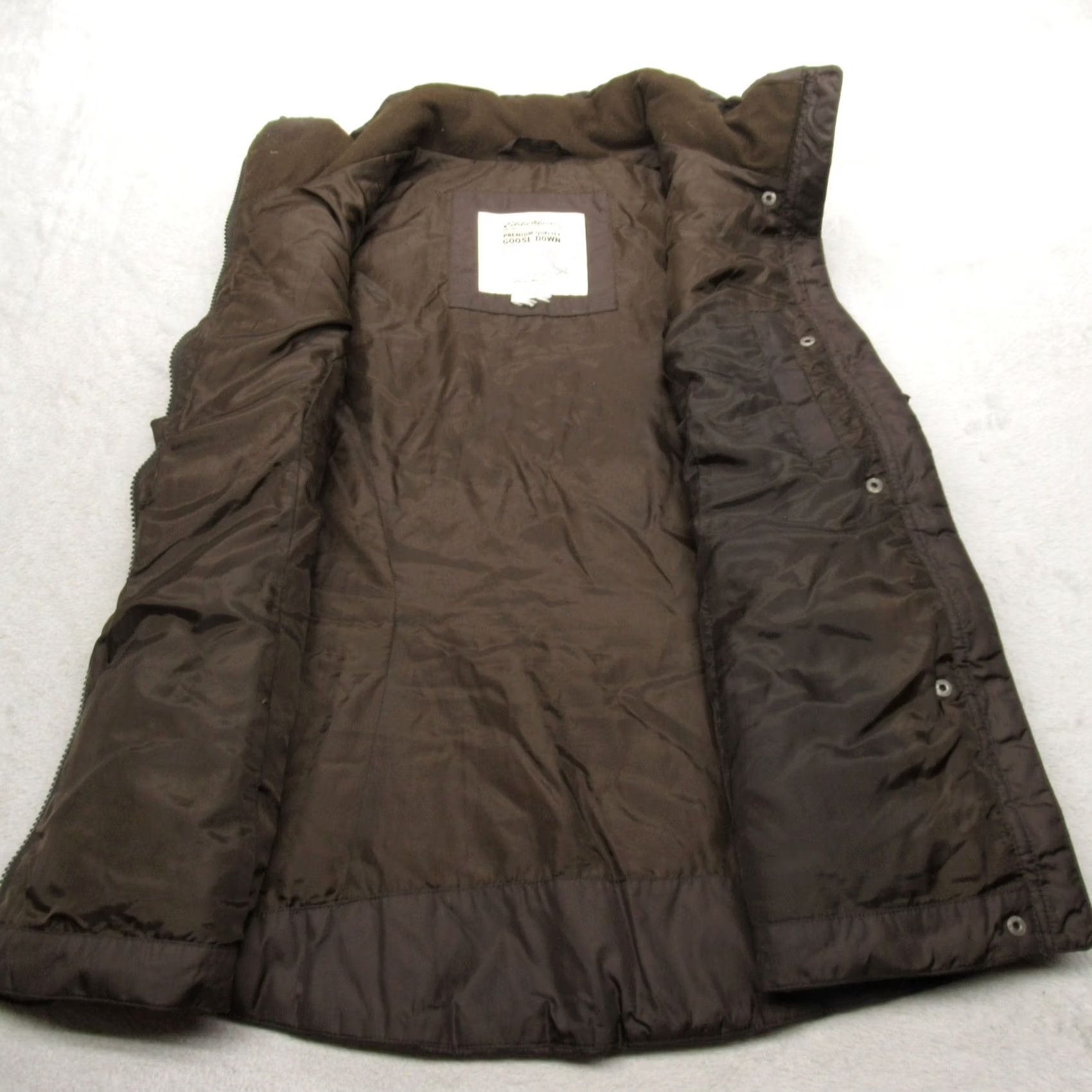 Eddie Bauer VINTAGE Eddie Bauer Down Vest Womens Large Brown Insulated Puffer Zip Quilted Size L / US 10 / IT 46 - 3 Thumbnail