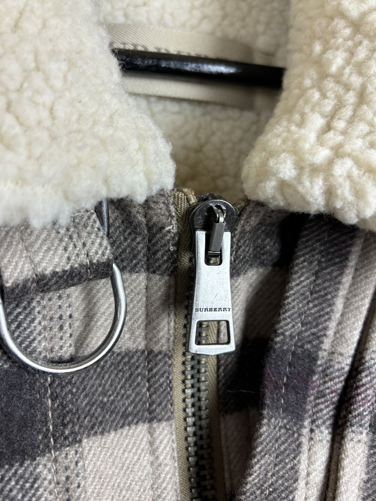 Burberry Burberry Wool Nova Check Shearling Jacket UK 14 USA 12 IT 46 Size L / US 10 / IT 46 - 3 Thumbnail