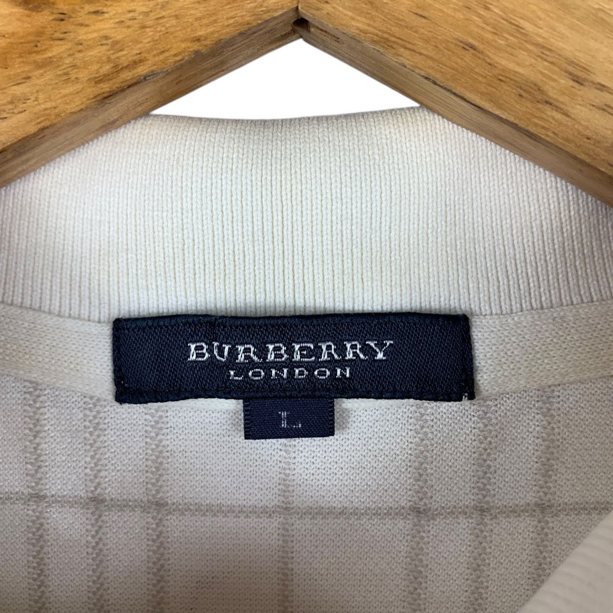 Burberry × Designer BURBERRY London nova check collar design polo tee Size US L / EU 52-54 / 3 - 3 Thumbnail