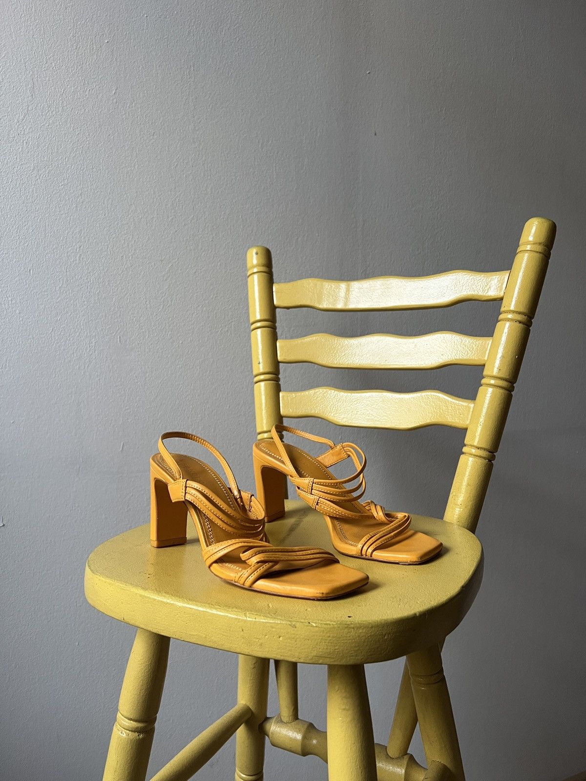 Sandro Sandro Paris Faye Yellow Open Heels Size US 8 / IT 38 - 1 Thumbnail