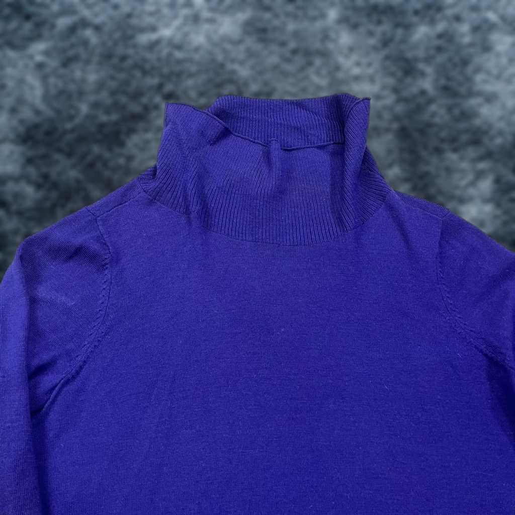 Eileen Fisher Eileen Fisher Sweater Womens Medium Purple 100% Merino Wool Turtleneck Tunic Size M / US 6-8 / IT 42-44 - 1 Thumbnail
