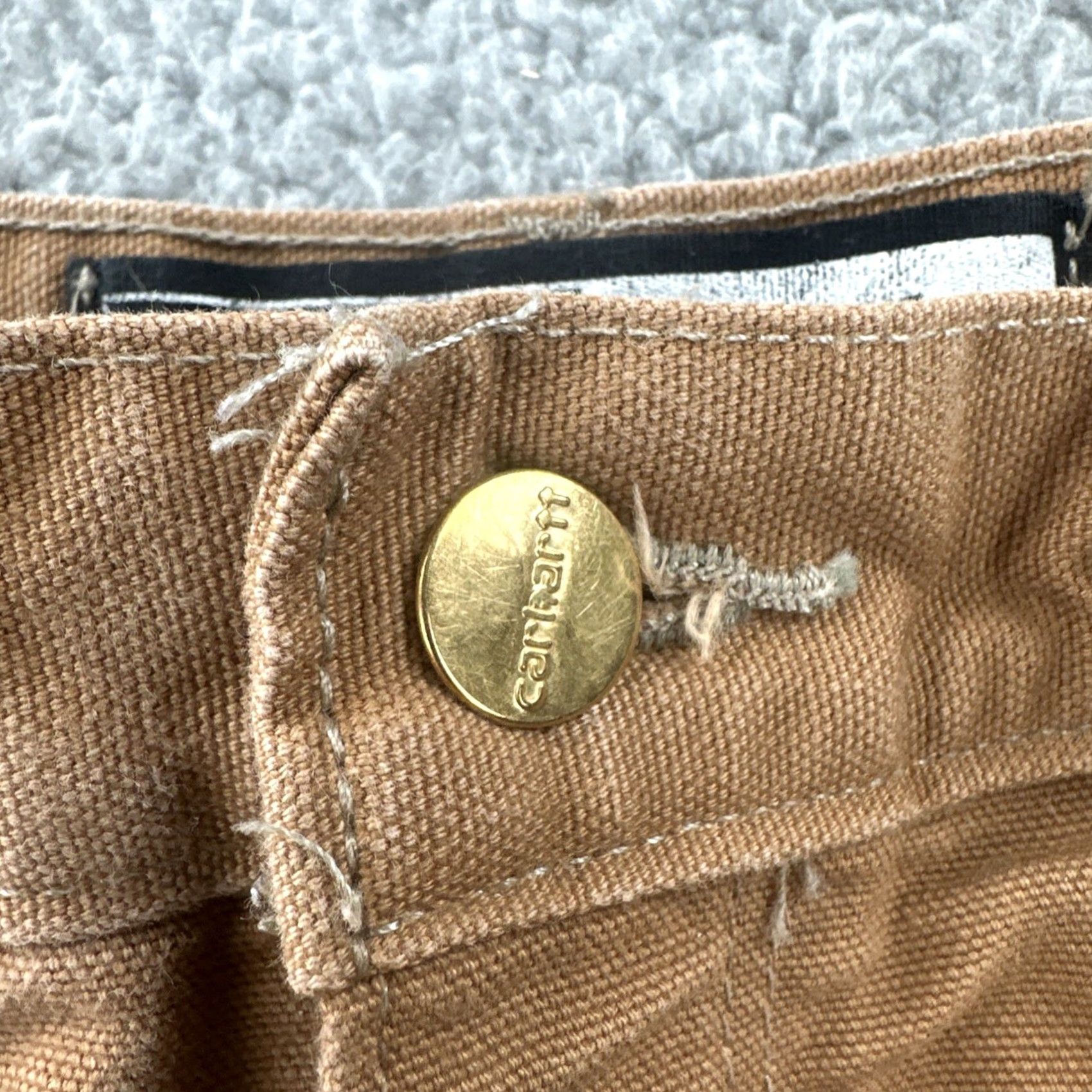 Carhartt Carhartt Pants Adult 29x32 Regular Brown Duck Canvas Carpenter EUC Mens Workwear Casual 90s Grunge USA Belt Zip Button Size US 29 - 6 Thumbnail