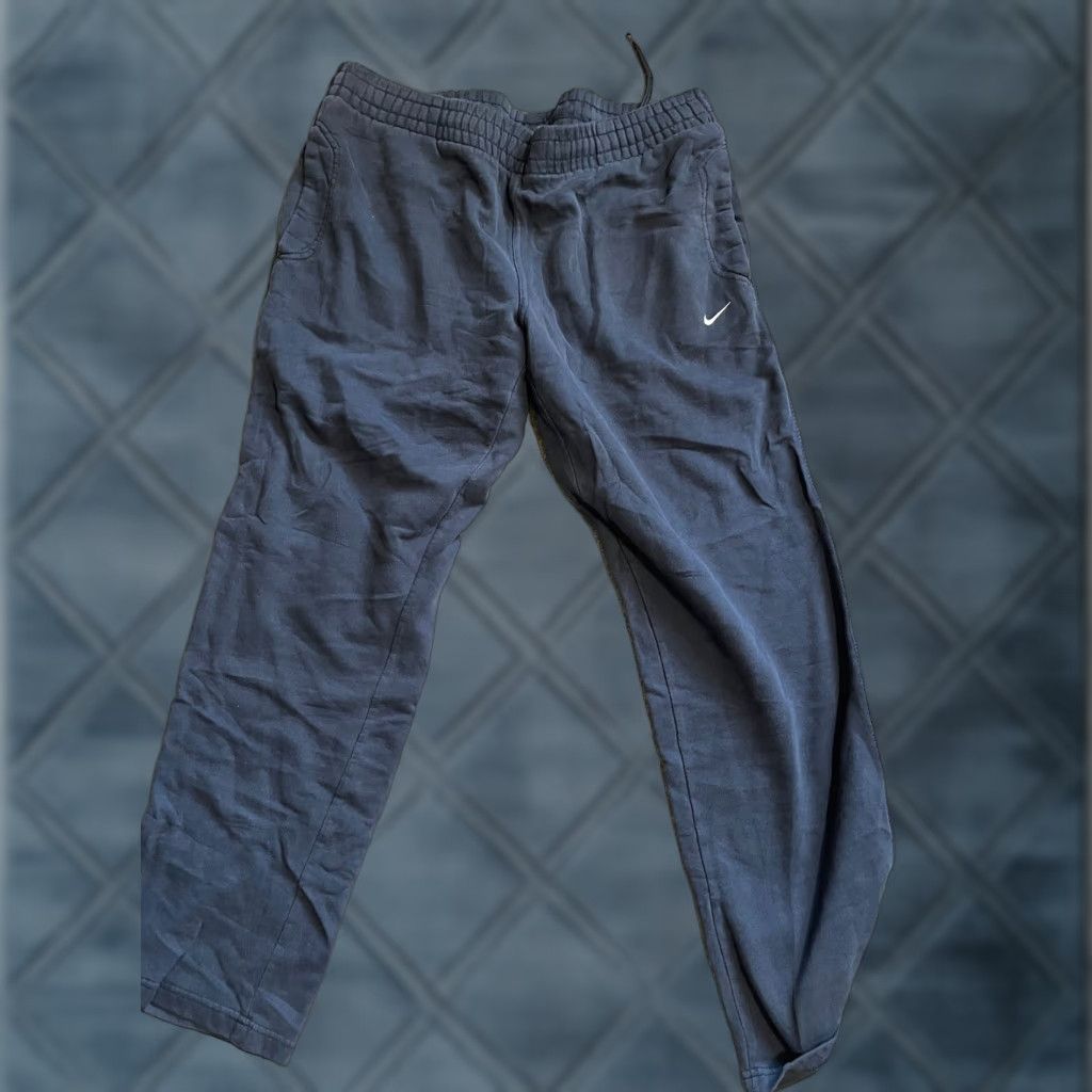 Nike VINTAGE Nike Mens Large Fleece Lined 341574-405 Blue Jogger Sweatpants Shirts? Size US 33 - 1 Thumbnail