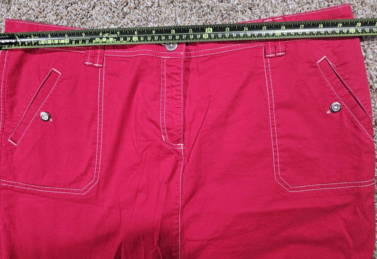 Designer Karen Scott Woman's Red Stitch Skort size 18 Size 40" / US 18 - 3 Thumbnail