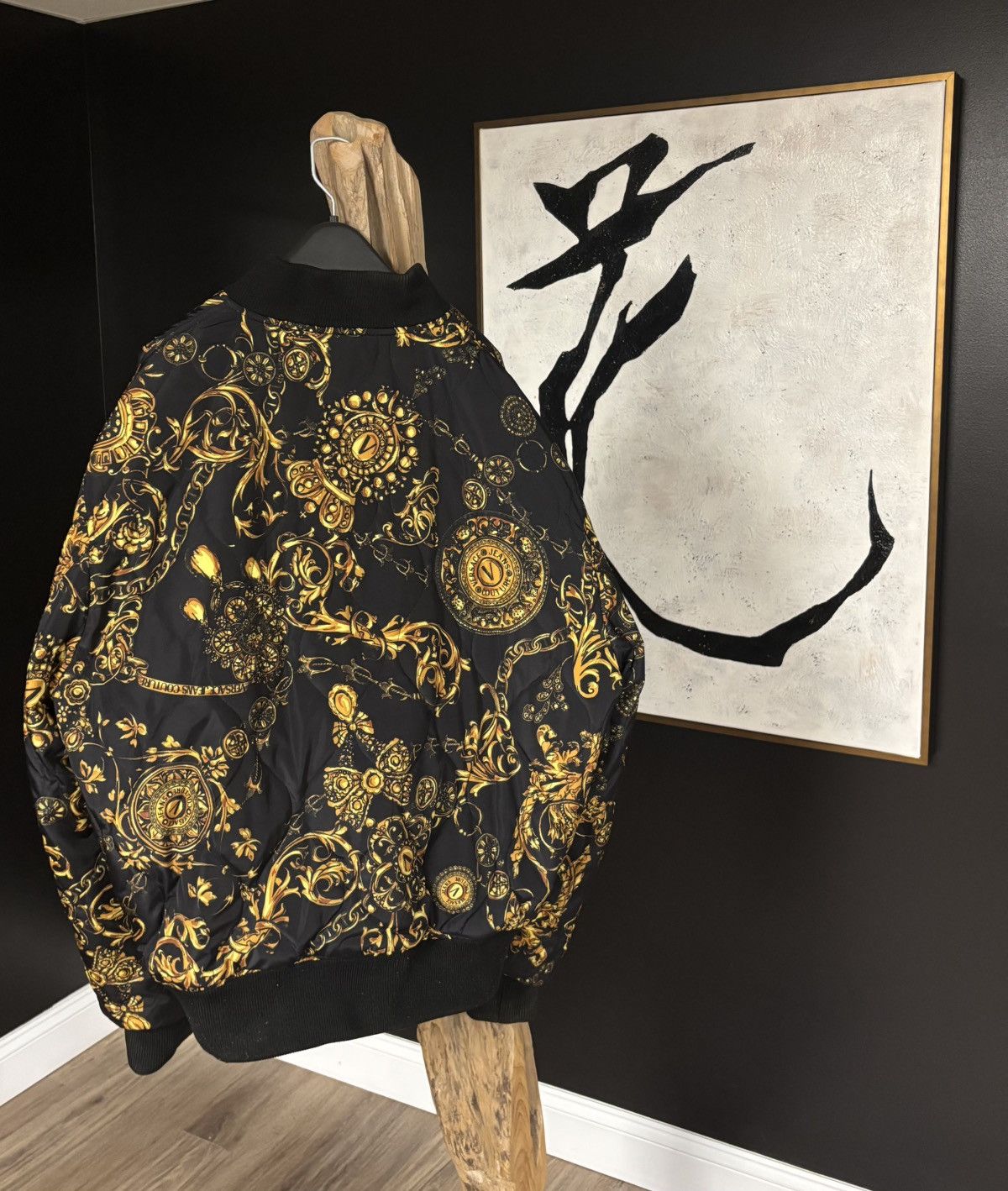 Versace Jeans Couture REVERSIBLE Versace Jeans Couture Bomber (Black/Gold) Size US L / EU 52-54 / 3 - 4 Thumbnail