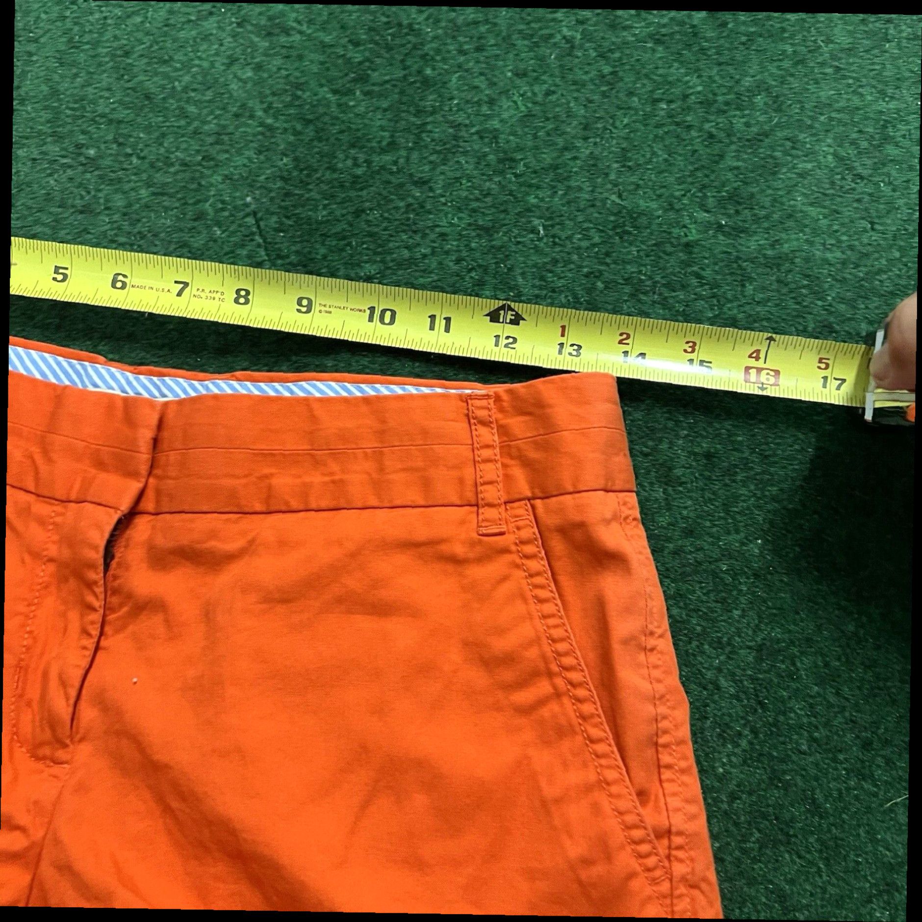 J.Crew women j.crew neon orange chino shorts size 0 Size 25" / US 0 / IT 36 - 4 Thumbnail