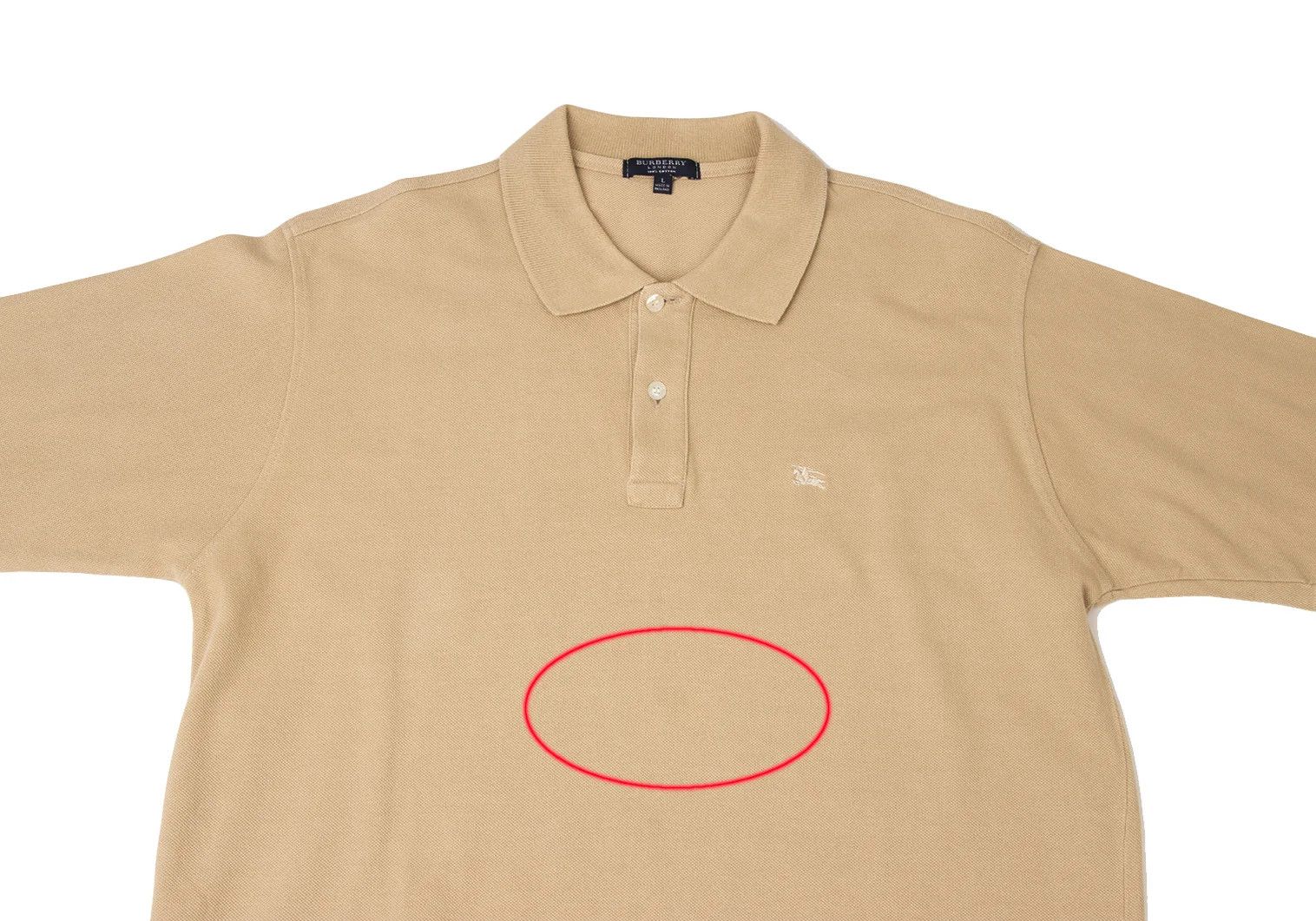 Burberry Embroidered Short Sleeve Polo Shirt in Beige L Size US L / EU 52-54 / 3 - 2 Thumbnail