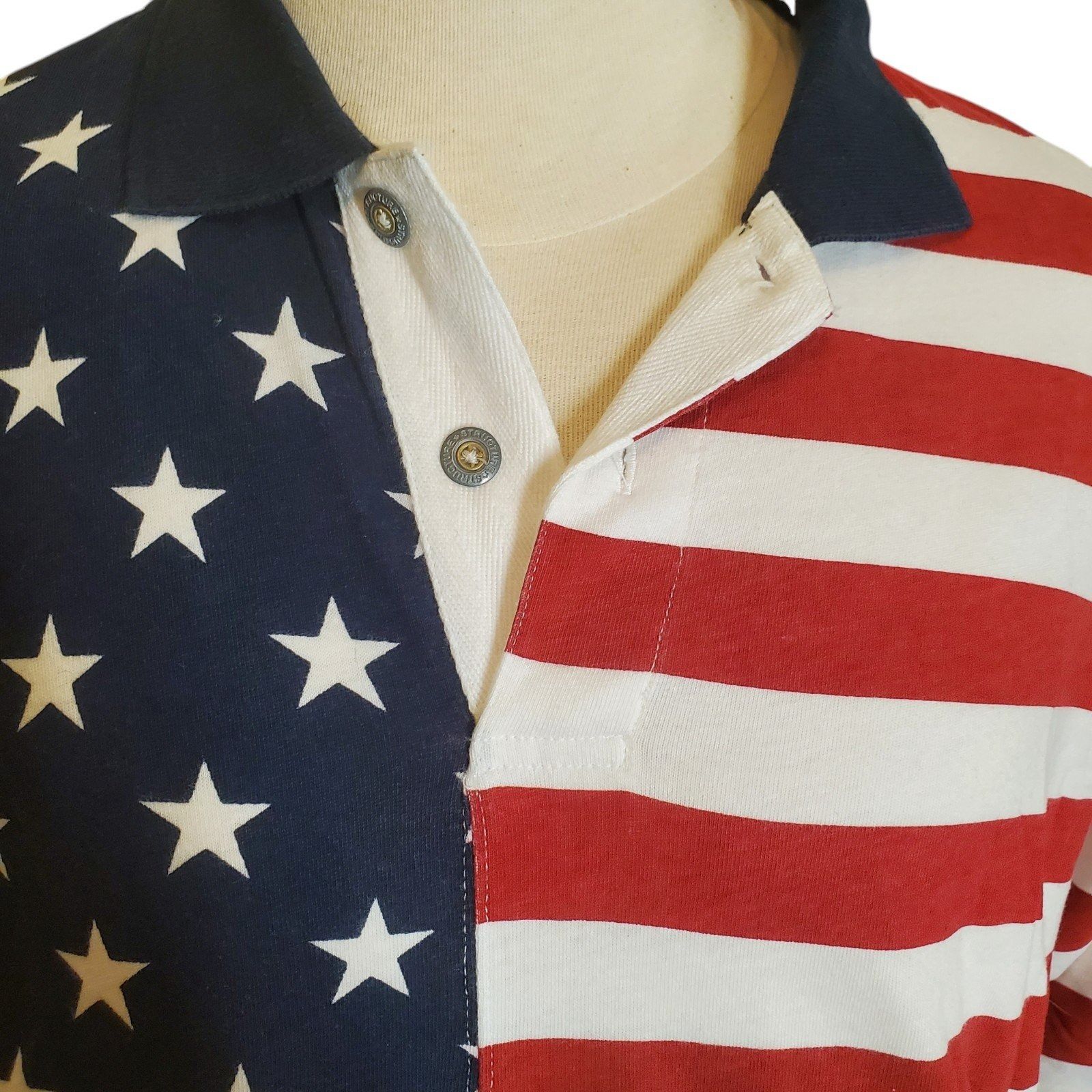 Structure Structure Vintage 90s Y2K Polo Shirt American Cotton Shirt s Size US L / EU 52-54 / 3 - 2 Thumbnail