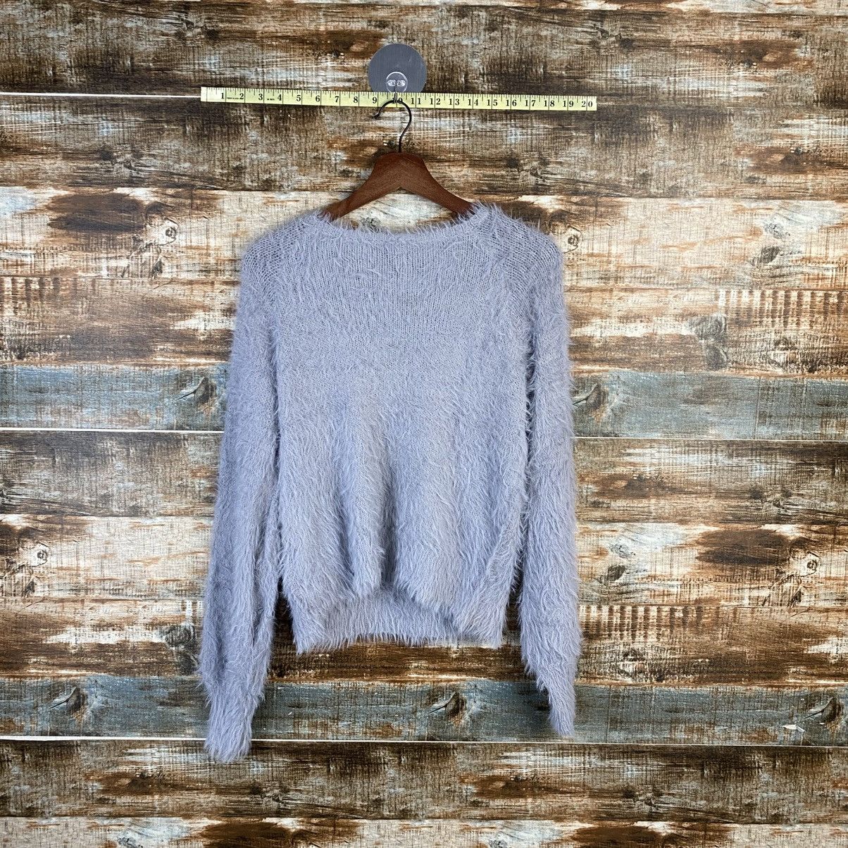 Japanese Brand DL Saltanse Gray shaggy fur Mohair Knitwear #C1096 Size M / US 6-8 / IT 42-44 - 12 Thumbnail