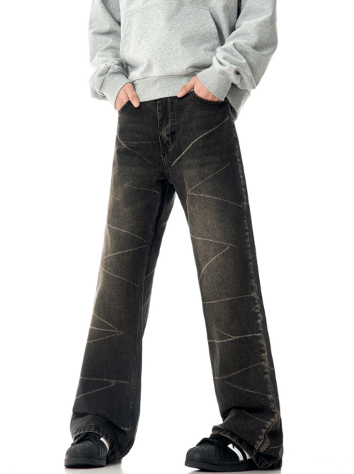 Japanese Brand × Jean Washed high street retro loose handsome casual jeans Size US 32 / EU 48 - 1 Thumbnail