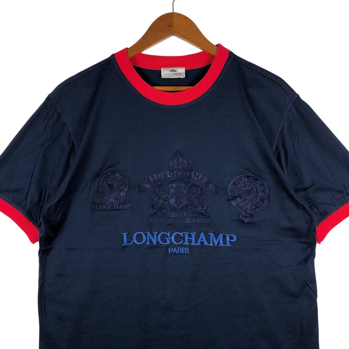 Longchamp LONGCHAMP Paris Embroidery Logo T-Shirt Size US L / EU 52-54 / 3 - 3 Thumbnail