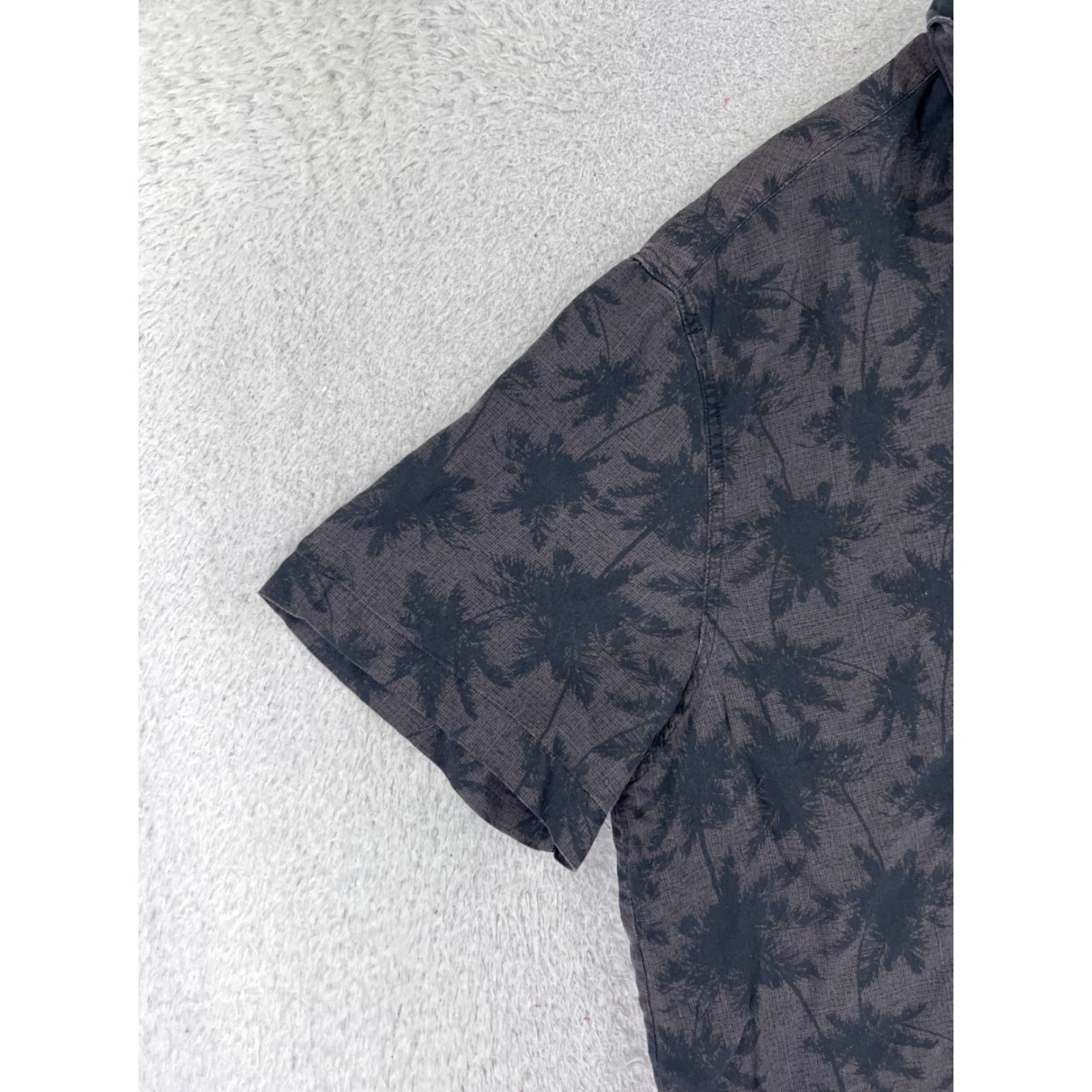 Nat Nast VINTAGE Nat Nast Shirt Mens 2XL Gray Palm Silk Blend Hawaiian Camp Short Sleeve Size US XXL / EU 58 / 5 - 3 Thumbnail