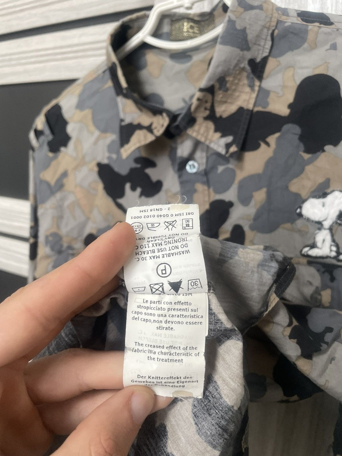 Iceberg × Peanuts Iceberg Snoopy Monogram Shirt Camo Logo Longsleeve Ice Size US XL / EU 56 / 4 - 20 Thumbnail