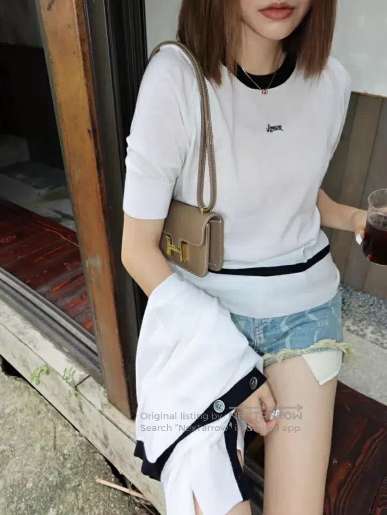 Loewe Loewe Off-White Embroidered Grass Letter Wool Knit Short S Size M / US 6-8 / IT 42-44 - 9 Thumbnail