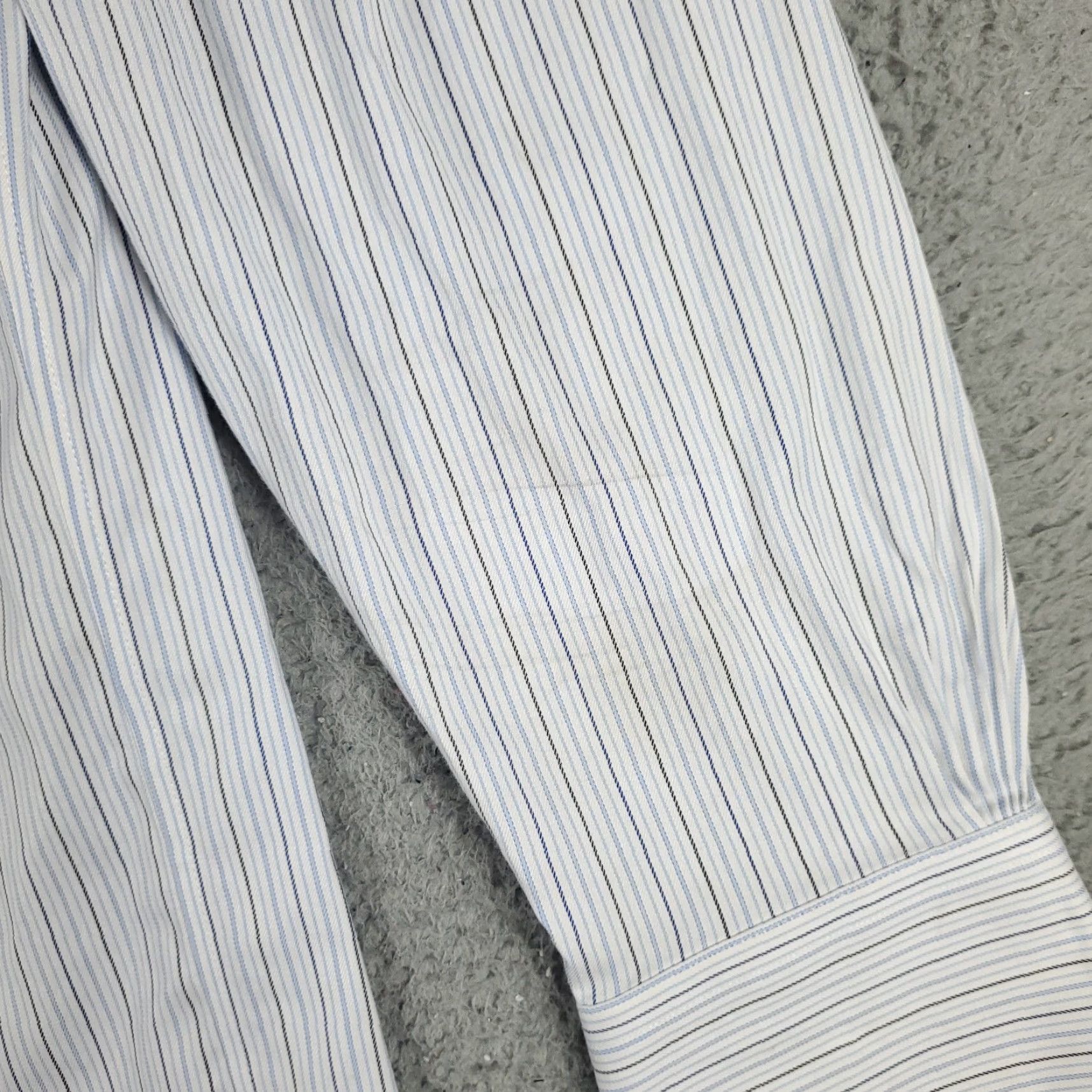 Brooks Brothers Brooks Brothers Dress Shirt Men's 16.5 Blue Striped Long Sleeve Button Up Non-Iron Classic American Size 42R - 5 Thumbnail