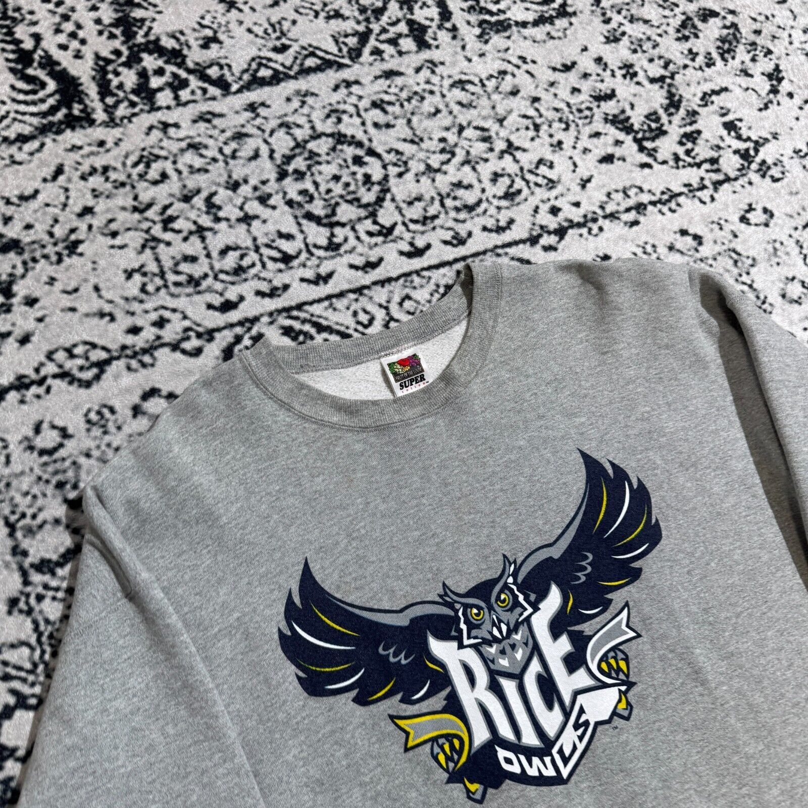 Vintage Vintage Gray Cotton Crewneck Size XXL Rice Owls University Size US XXL / EU 58 / 5 - 6 Thumbnail