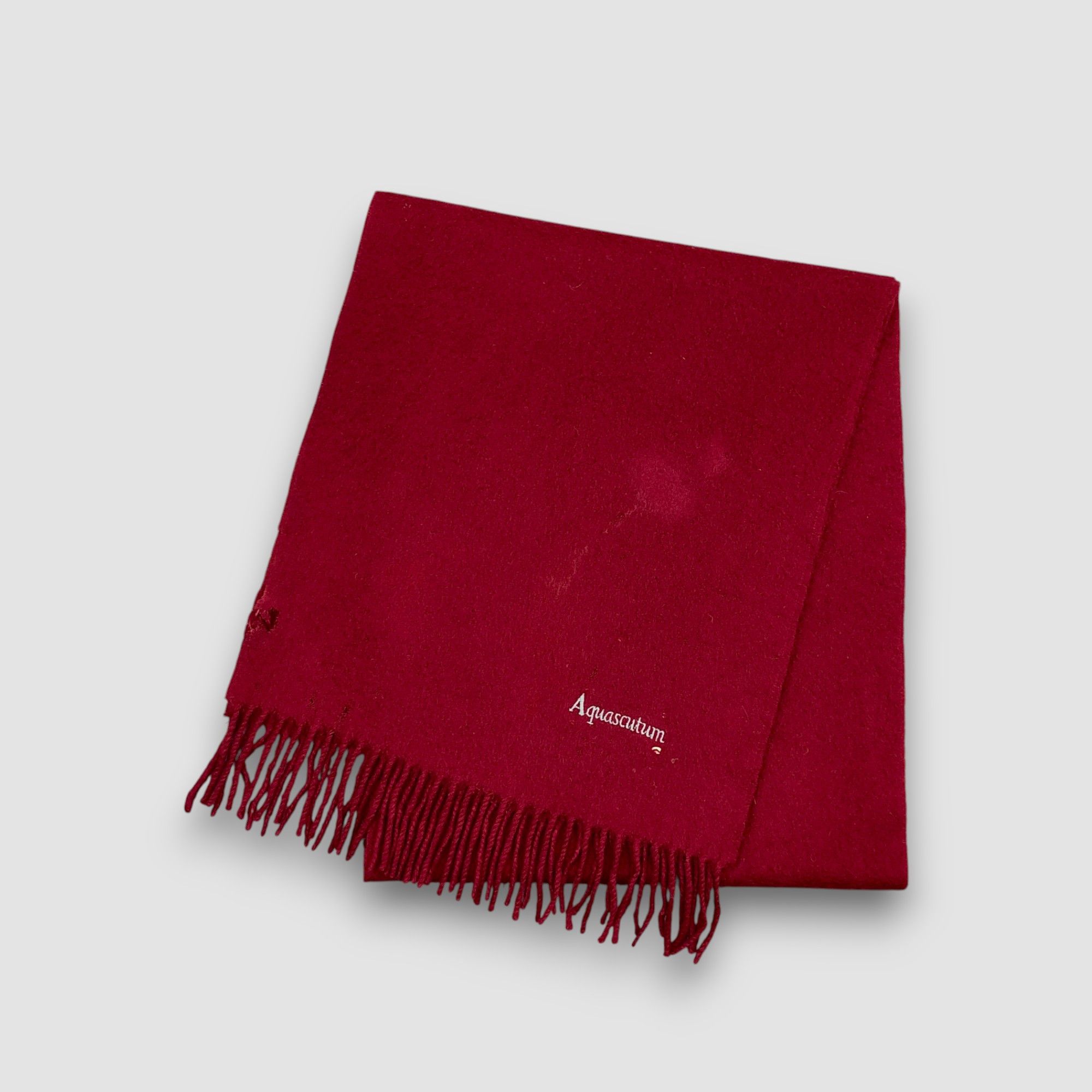 Aquascutum Vintage Aquascutum Scarf Muffler Wool Winter Fringe Scarves Size ONE SIZE - 3 Thumbnail