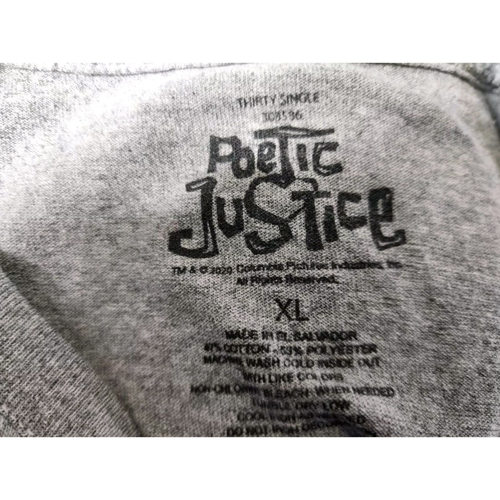 Ripple Junction Mens XL Tupac Poetic Justice 2pac 90s Rap Top T Shirt Size US XL / EU 56 / 4 - 5 Thumbnail