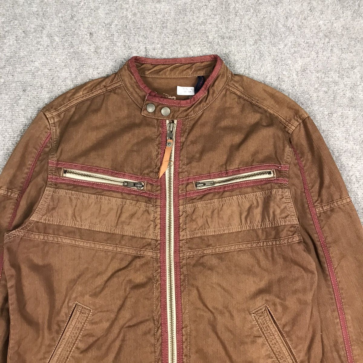 Japanese Brand × Vintage BALL BRAND BROWN BIKES STYLE ZIPPER JACKET Size US M / EU 48-50 / 2 - 2 Thumbnail